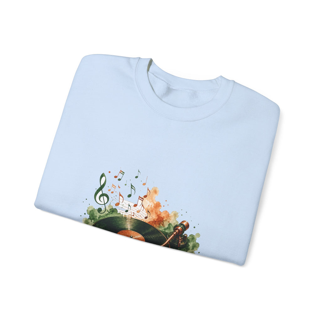 Matching Couple Sweatshirt - Vinyl & Cassette Matching Couple Premium Fleece Sweatshirt Watercolor Art His Hers Birthday Gift - Design A