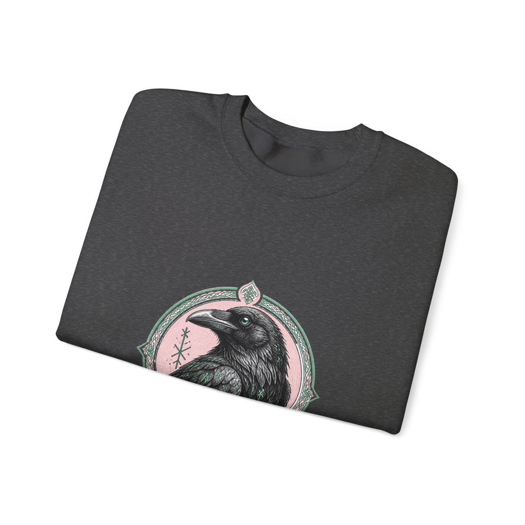 Matching Couple Sweatshirt - Huginn & Muninn Matching Couple Crewneck Sweatshirt Hand-Drawn Art His Hers Best Friend Gift - Design A