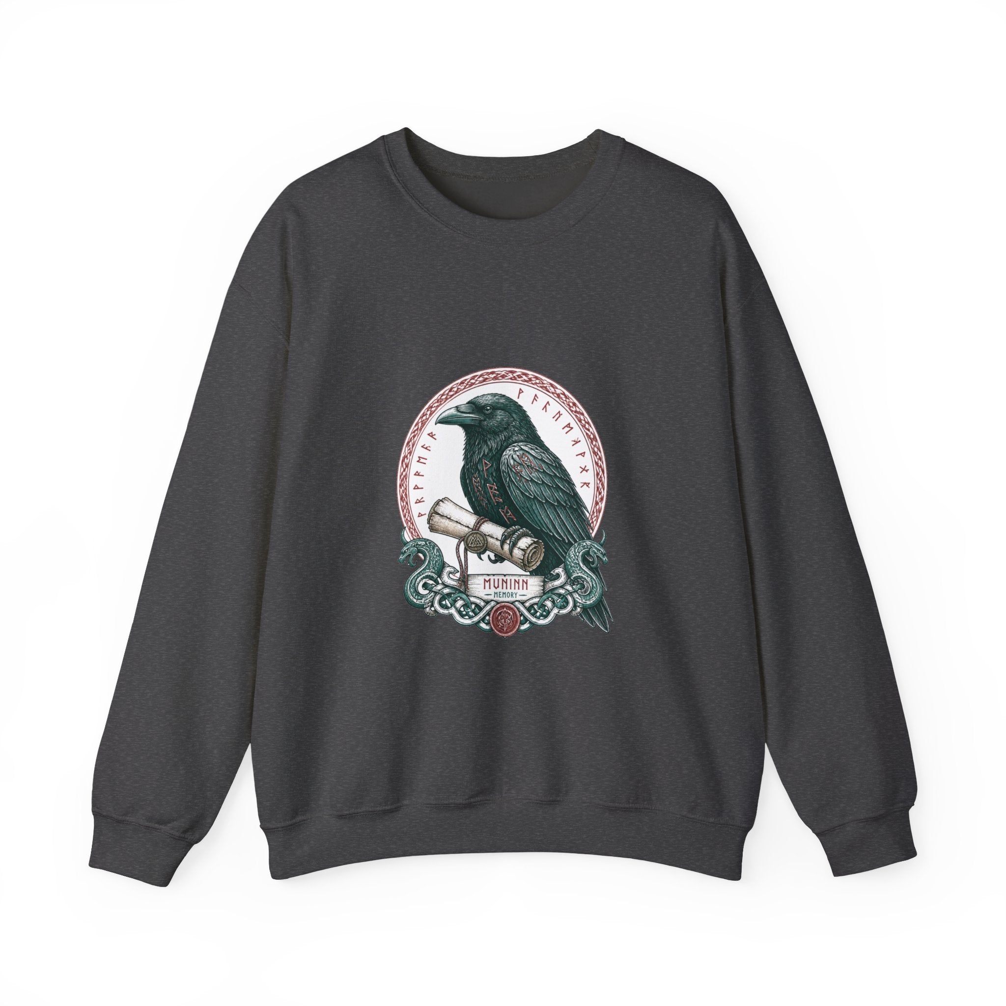 Matching Couple Sweatshirt - Huginn & Muninn Matching Couple Premium Fleece Sweatshirt Hand-Drawn Art His Hers Anniversary Gift - Design B