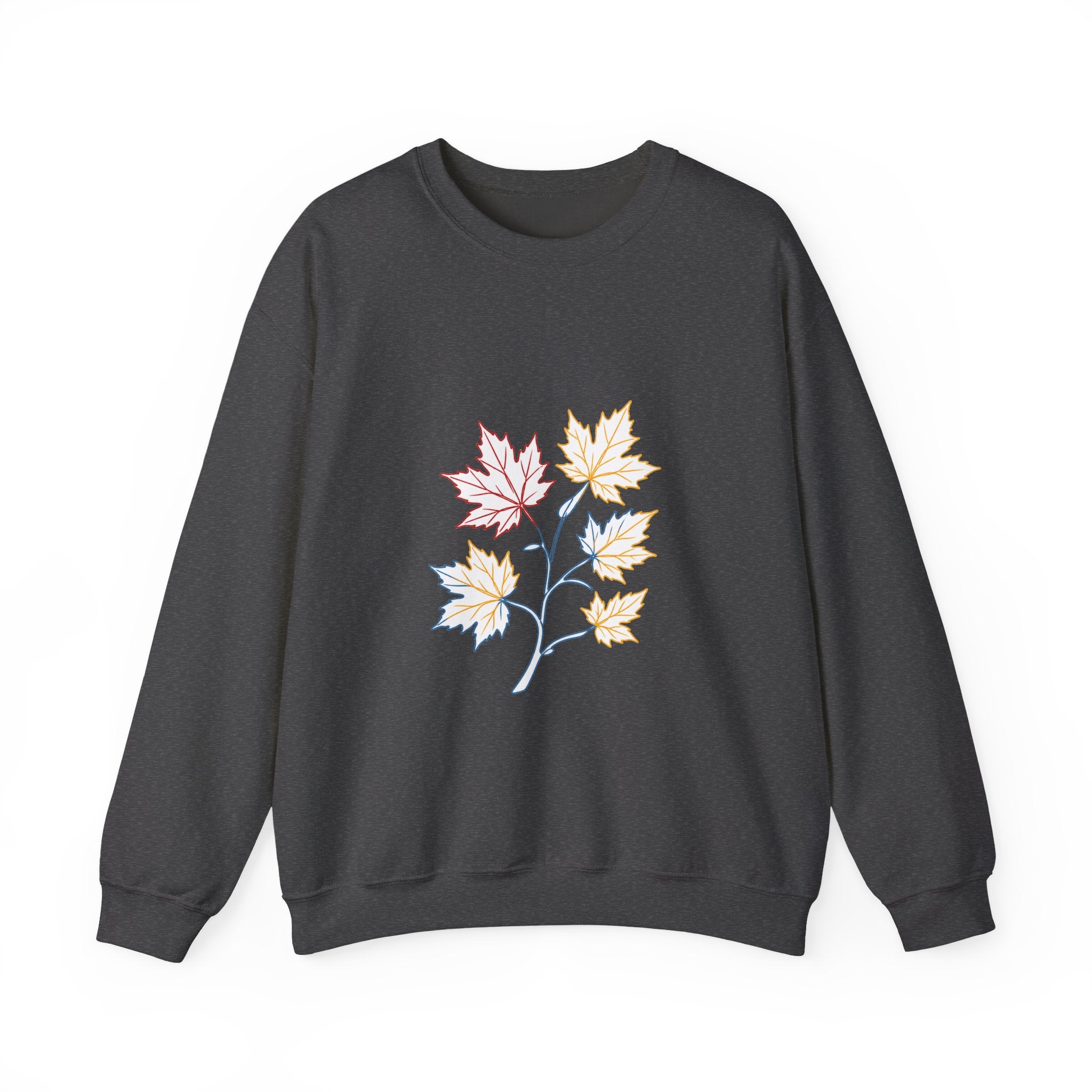 Matching Couple Sweatshirt - Cherry Blossom & Maple Leaf Matching Couple Comfort Colors Crew Minimalist Art His Hers Christmas Gift - Design B