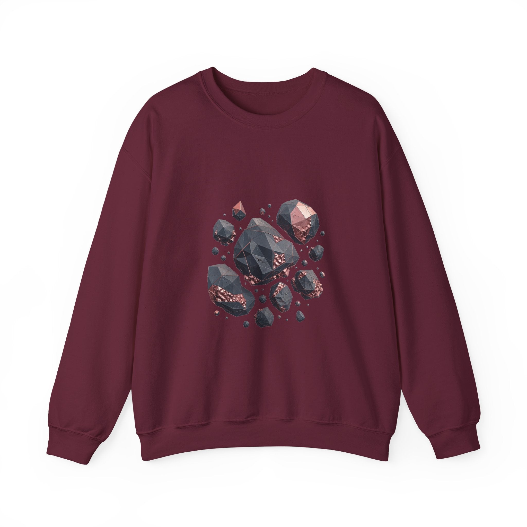 Matching Couple Sweatshirt - Comet & Asteroid Matching Couple Premium Fleece Sweatshirt Geometric Art His Hers Love Gift - Design B
