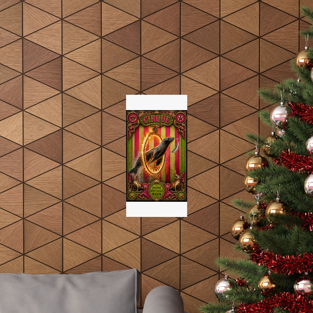 Seal Fire Hoop Wall Art Poster 24×36 Baroque Studio Decor Maximalist Print