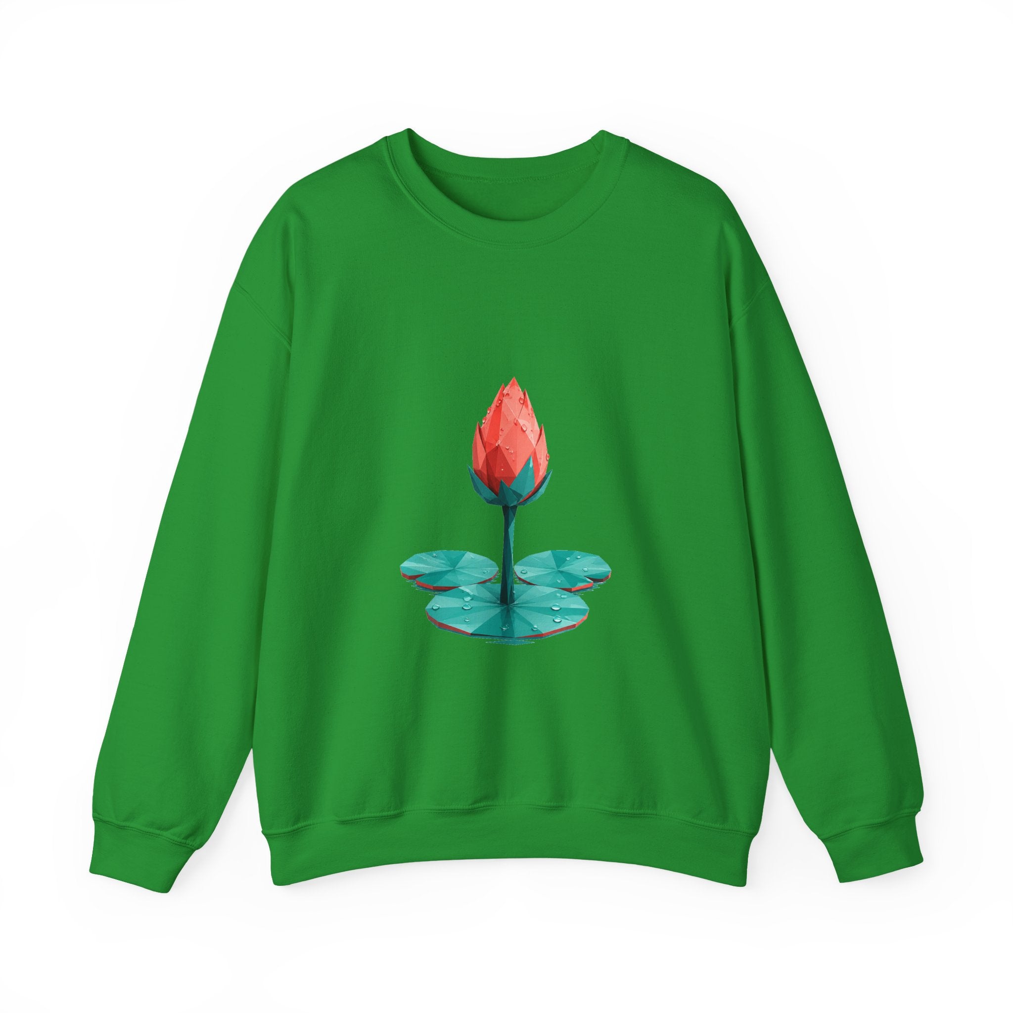 Matching Couple Sweatshirt - Open & Closed Lotus Matching Couple Premium Fleece Sweatshirt Geometric Art His Hers Love Gift - Design B