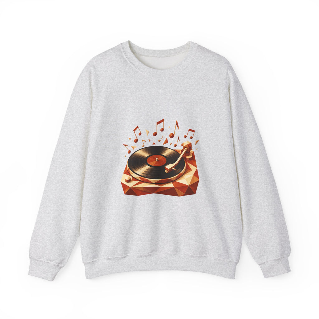 Matching Couple Sweatshirt - Vinyl & Cassette Matching Couple Premium Fleece Sweatshirt Geometric Art His Hers Love Gift - Design A