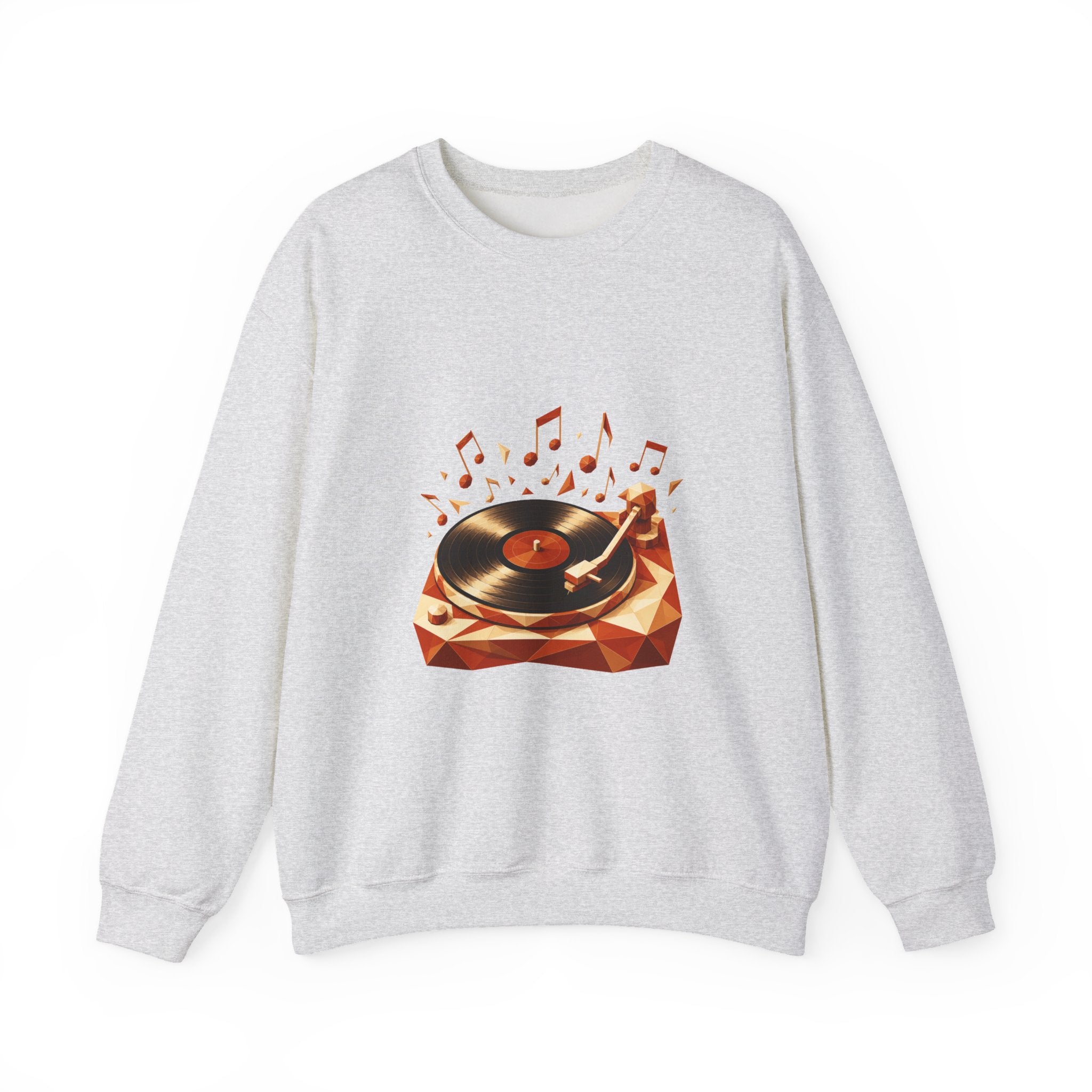 Matching Couple Sweatshirt - Vinyl & Cassette Matching Couple Premium Fleece Sweatshirt Geometric Art His Hers Love Gift - Design A