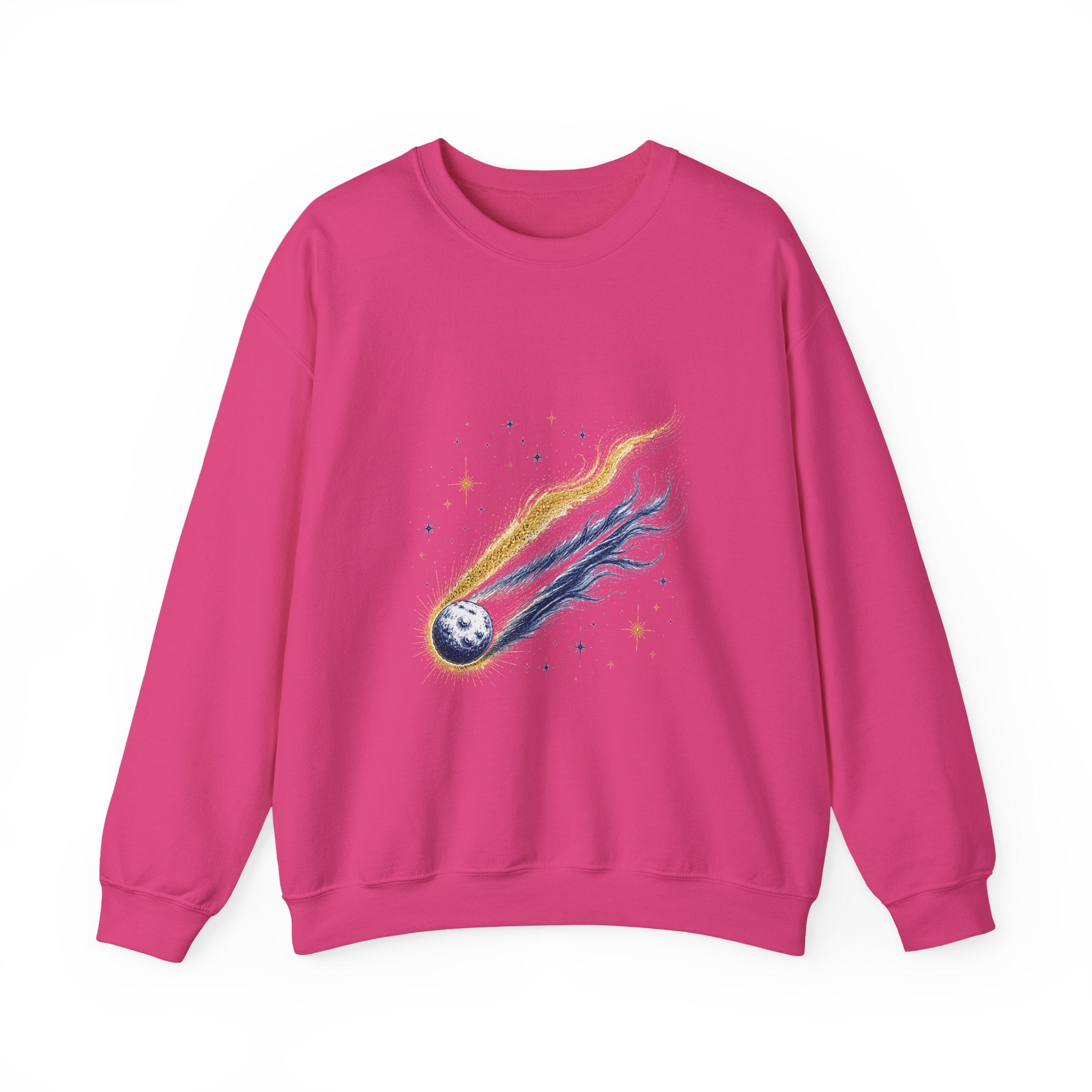 Matching Couple Sweatshirt - Comet & Asteroid Matching Couple Comfort Colors Crew Hand-Drawn Art His Hers Anniversary Gift - Design A
