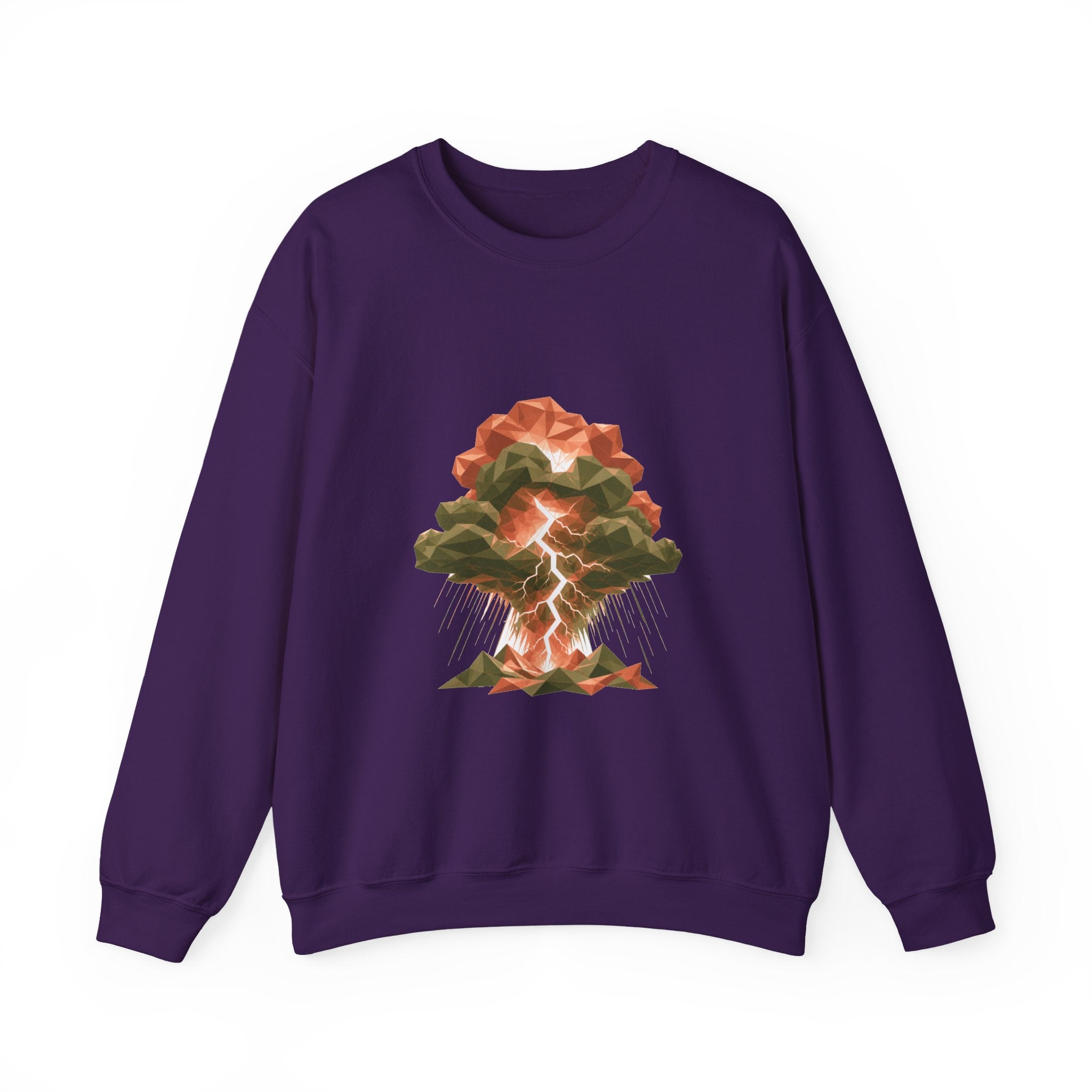 Matching Couple Sweatshirt - Storm & Rainbow Matching Couple Premium Fleece Sweatshirt Geometric Art His Hers Love Gift - Design A