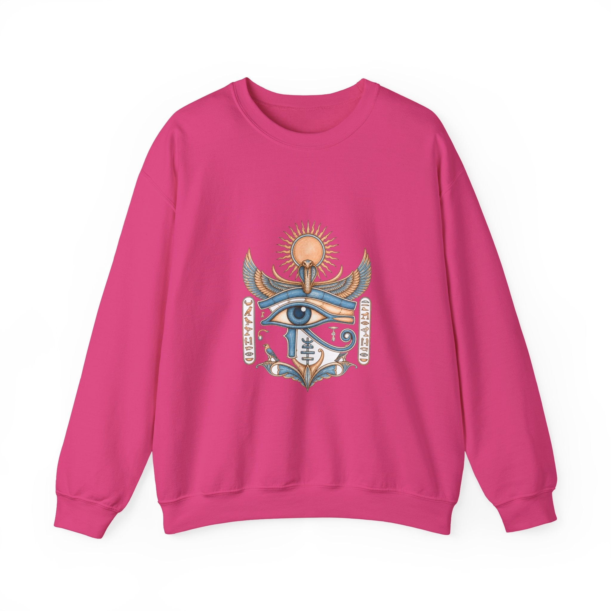 Matching Couple Sweatshirt - Eye of Ra & Horus Matching Couple Comfort Colors Crew Vintage Art His Hers Honeymoon Gift - Design A