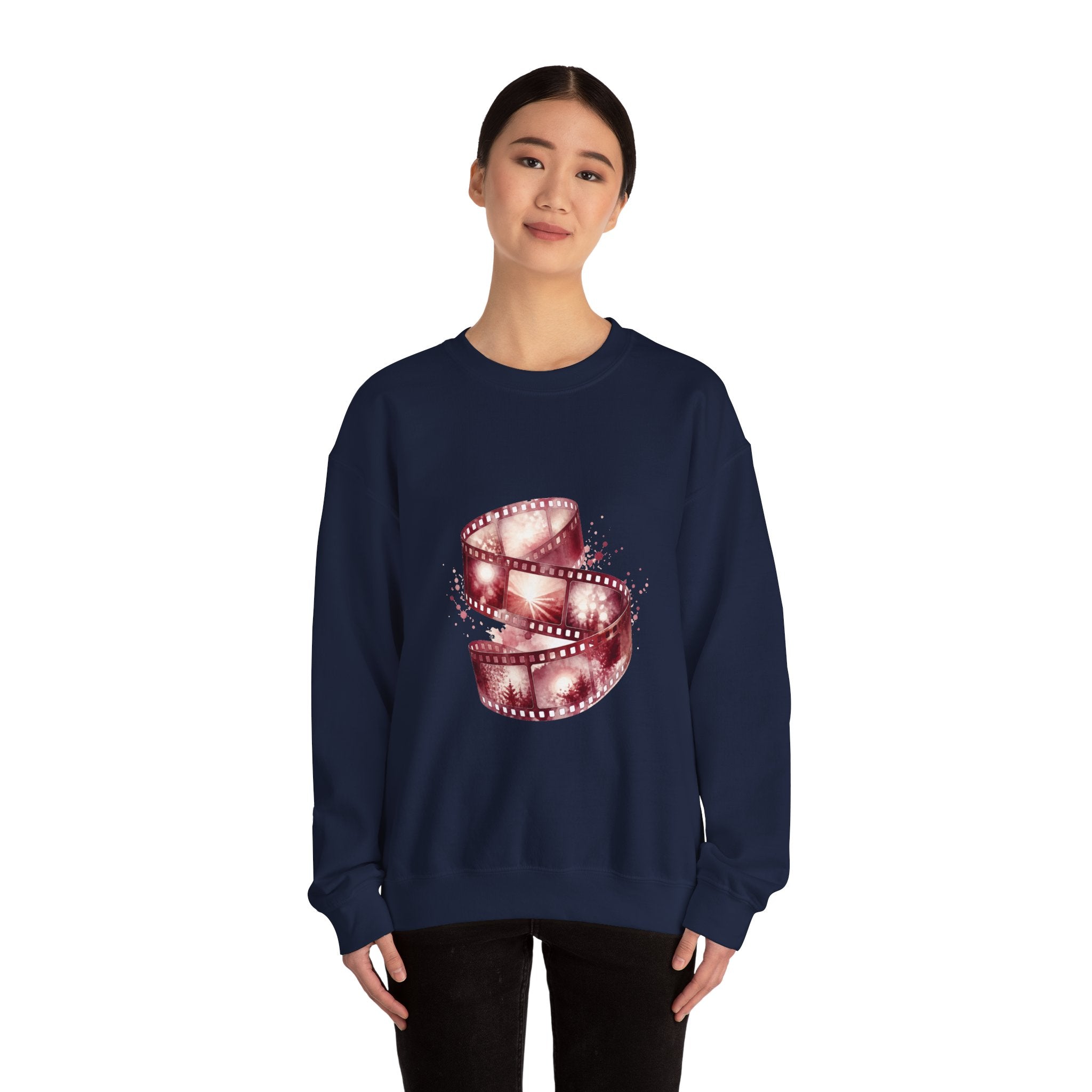 Matching Couple Sweatshirt - Camera & Film Matching Couple Premium Fleece Sweatshirt Watercolor Art His Hers Birthday Gift - Design B
