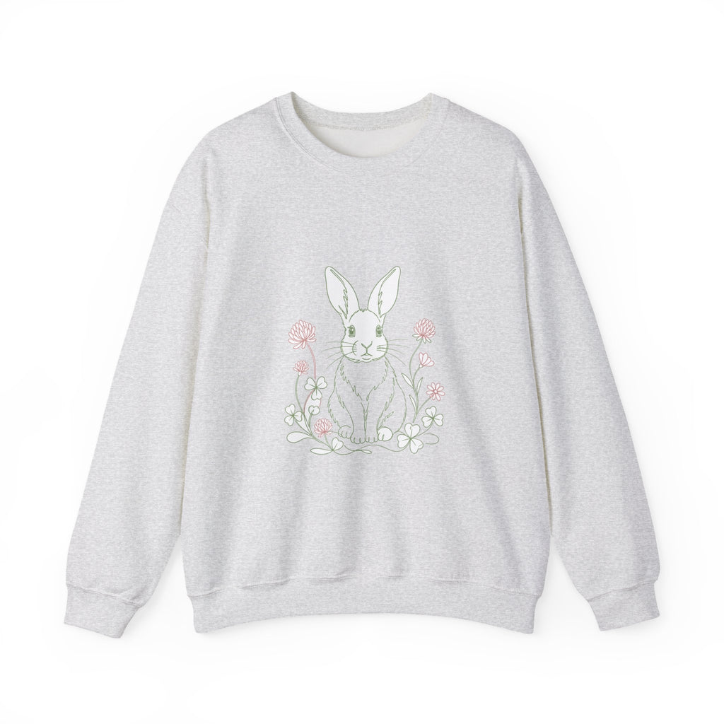 Matching Couple Sweatshirt - Fox & Rabbit Matching Couple Premium Fleece Sweatshirt Minimalist Art His Hers Christmas Gift - Design B