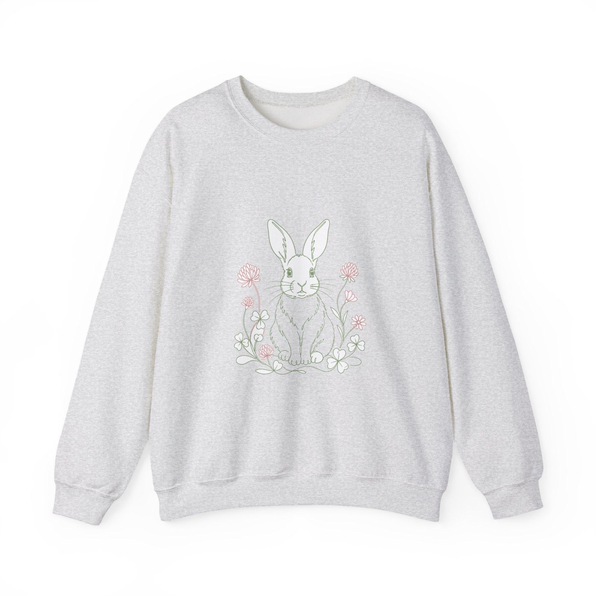 Matching Couple Sweatshirt - Fox & Rabbit Matching Couple Premium Fleece Sweatshirt Minimalist Art His Hers Christmas Gift - Design B