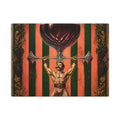 Wine Glass Strongman Wall Art Canvas 24×36 Baroque Studio Decor Maximalist Print