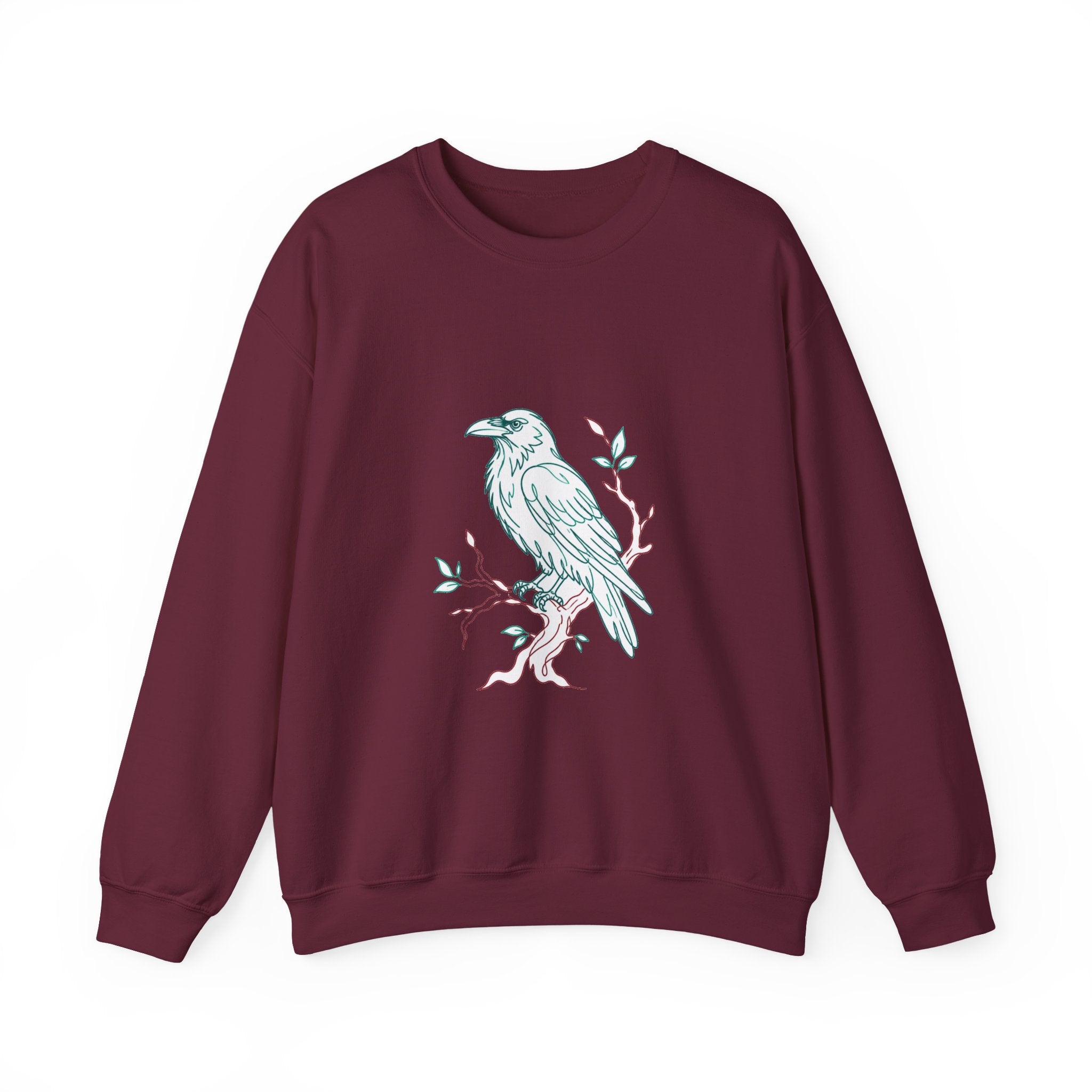 Matching Couple Sweatshirt - Raven & Swan Matching Couple Premium Fleece Sweatshirt Minimalist Art His Hers Christmas Gift - Design A