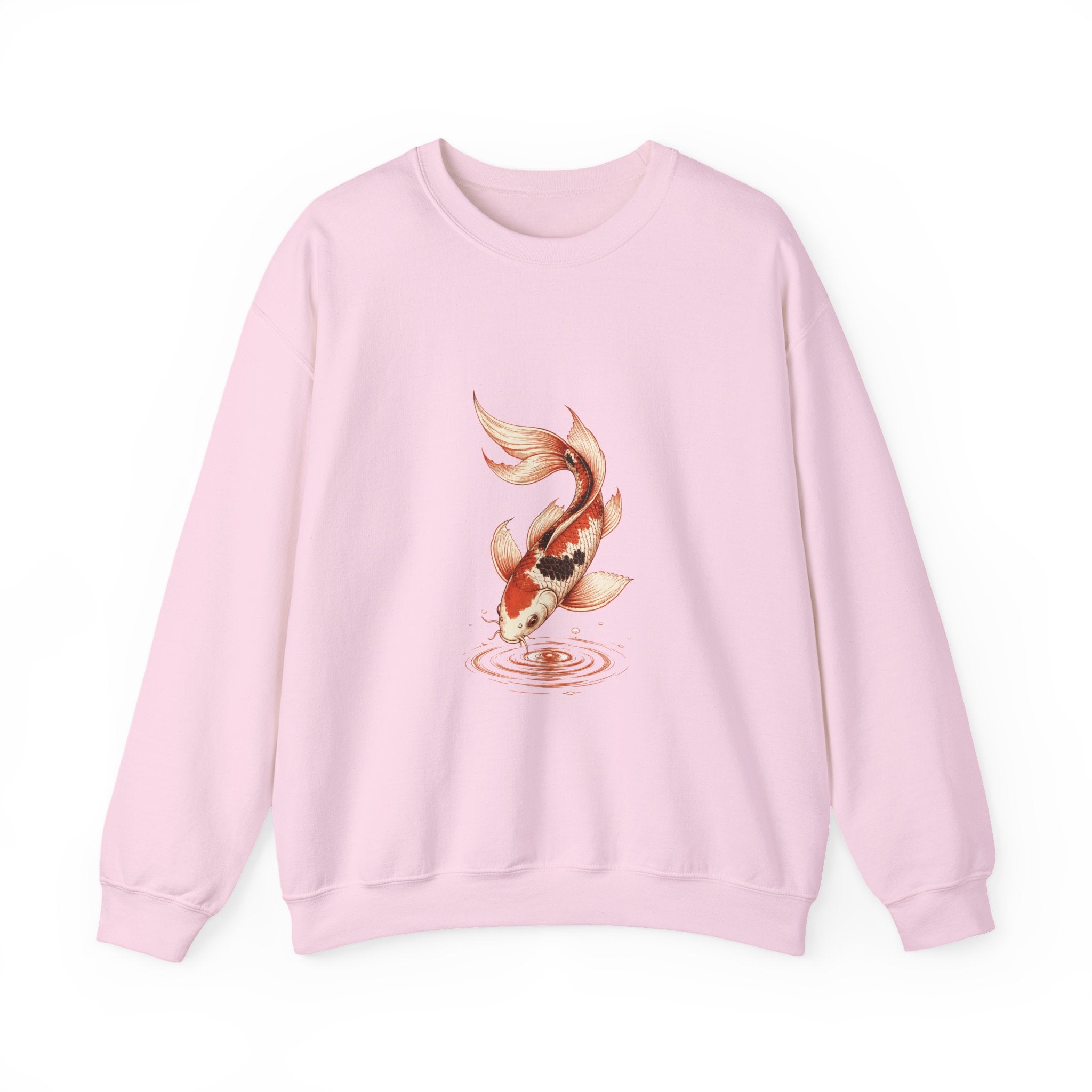 Matching Couple Sweatshirt - Koi Fish Yin Yang Matching Couple Comfort Colors Crew Hand-Drawn Art His Hers Anniversary Gift - Design B