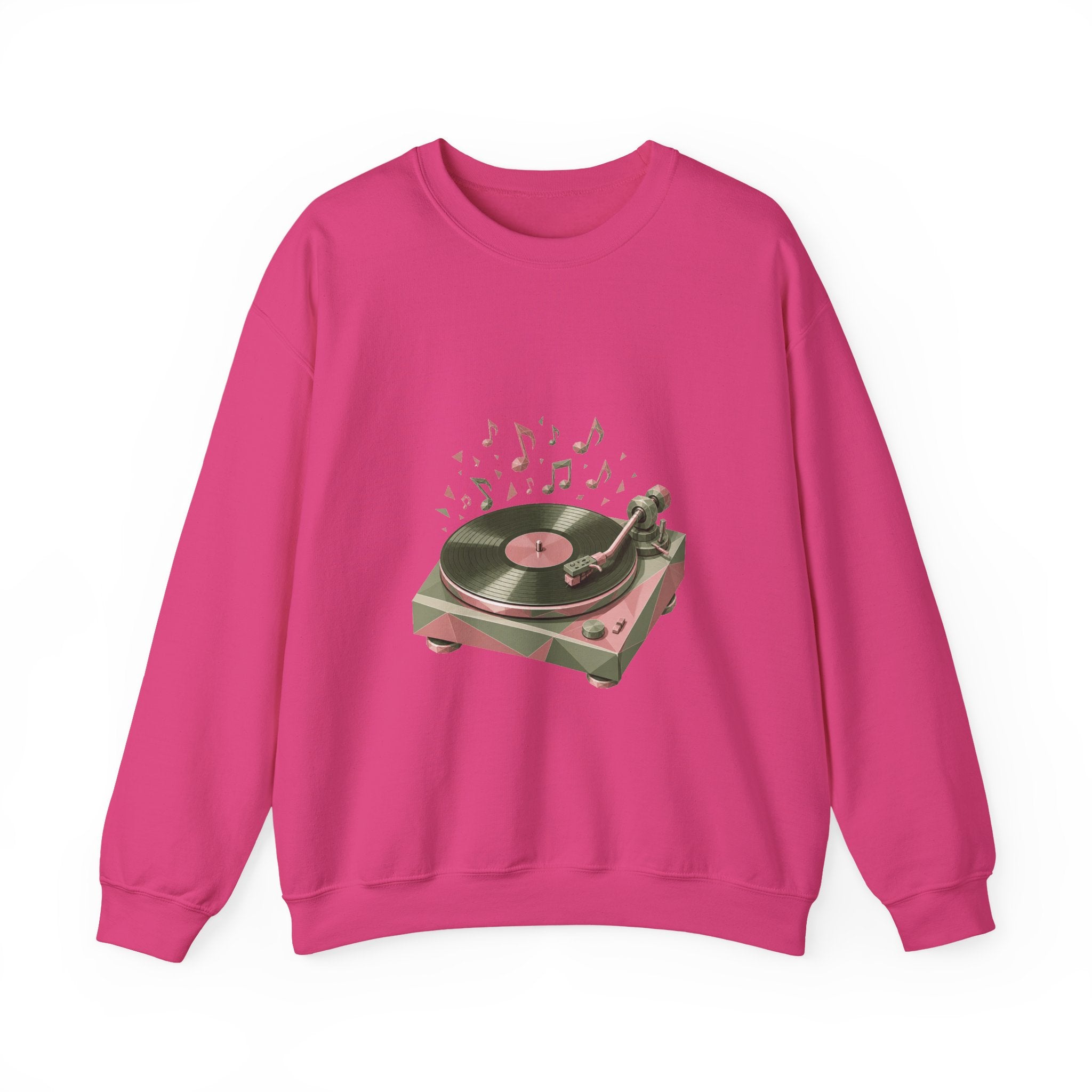 Matching Couple Sweatshirt - Vinyl & Cassette Matching Couple Comfort Colors Crew Geometric Art His Hers Love Gift - Design A