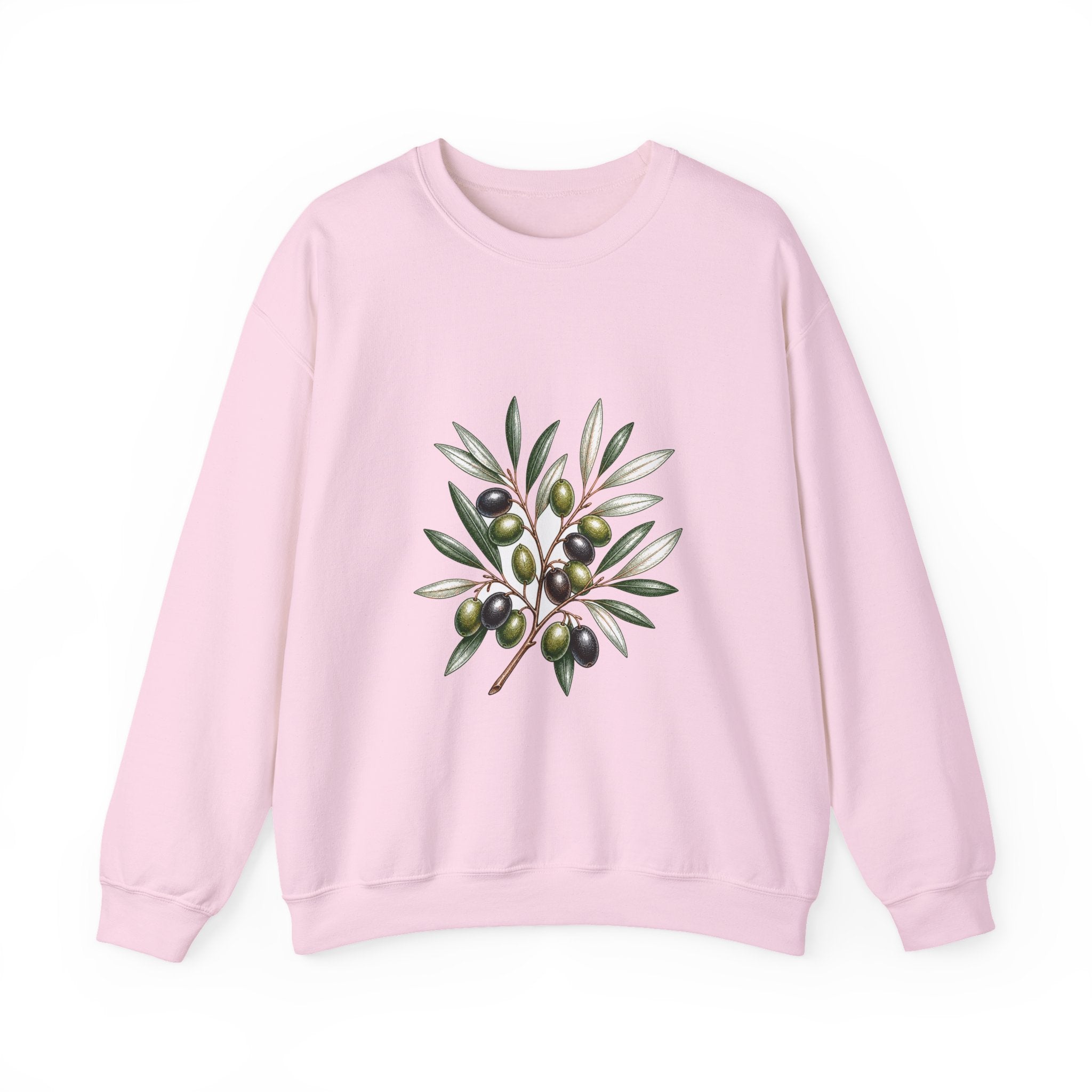 Matching Couple Sweatshirt - Olive Branch & Fig Matching Couple Premium Fleece Sweatshirt Hand-Drawn Art His Hers Anniversary Gift - Design A