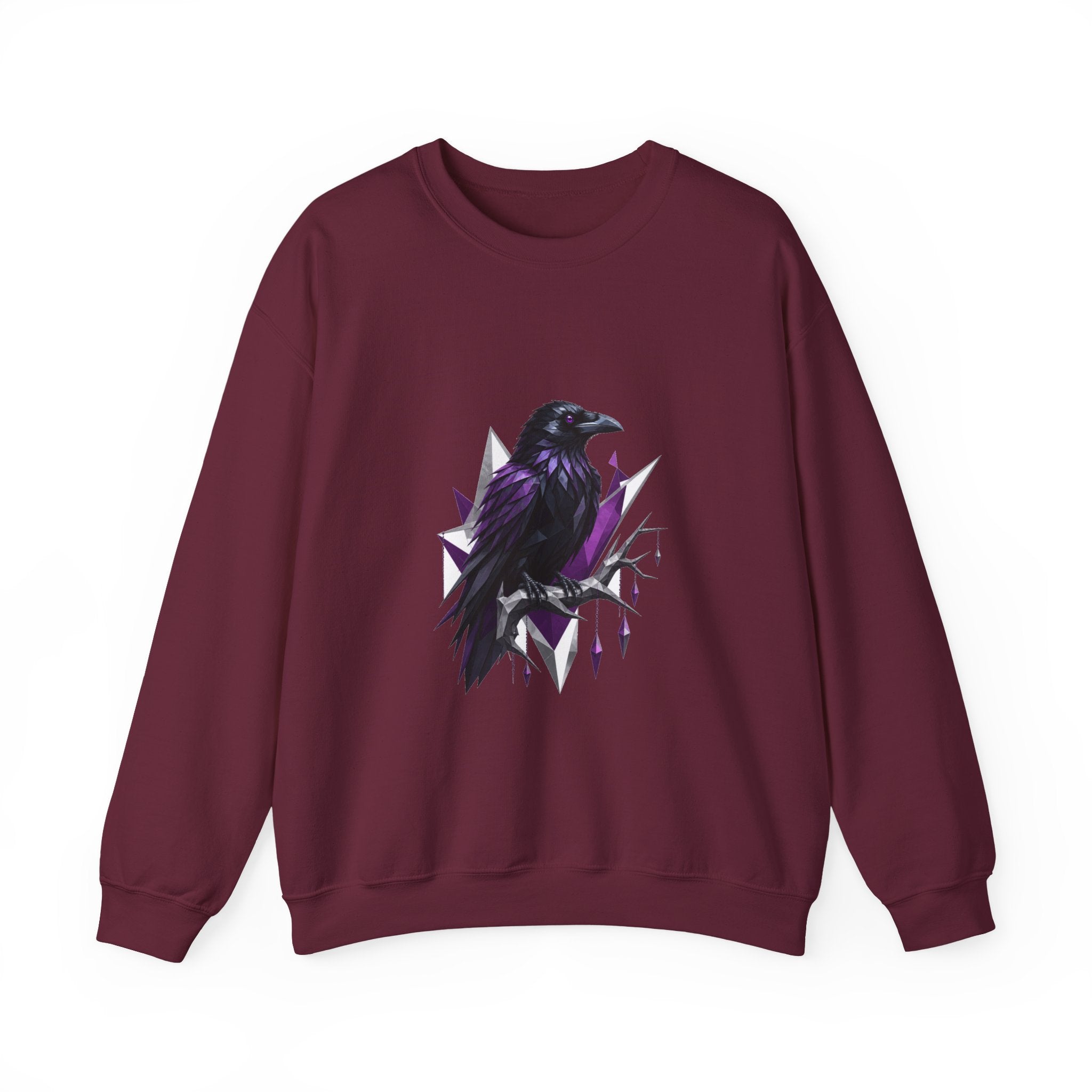 Matching Couple Sweatshirt - Raven & Swan Matching Couple Premium Fleece Sweatshirt Geometric Art His Hers Love Gift - Design A