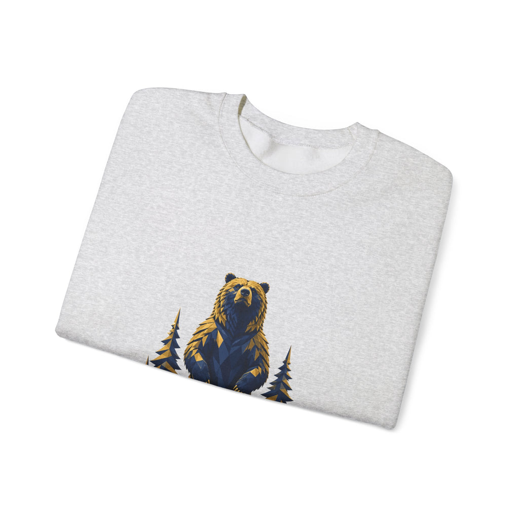 Matching Couple Sweatshirt - Bear & Deer Matching Couple Comfort Colors Crew Geometric Art His Hers Love Gift - Design A