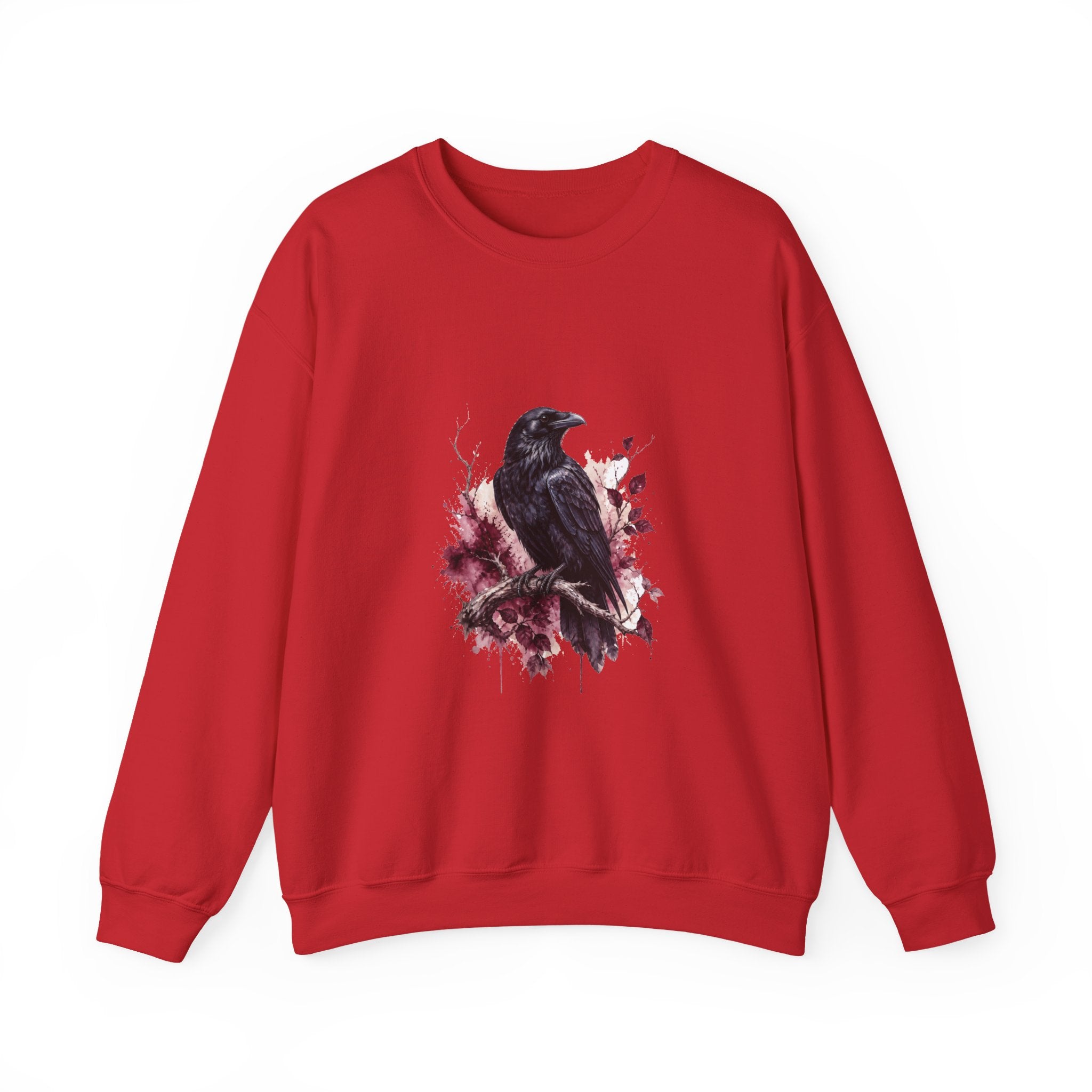 Matching Couple Sweatshirt - Raven & Swan Matching Couple Premium Fleece Sweatshirt Watercolor Art His Hers Birthday Gift - Design A