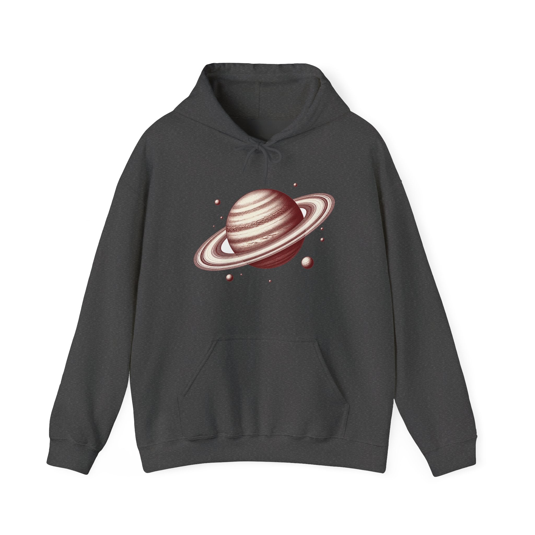 Matching Couple Sweatshirt - Saturn & Jupiter Matching Couple Hooded Sweatshirt Vintage Art His Hers Wedding Gift - Design A