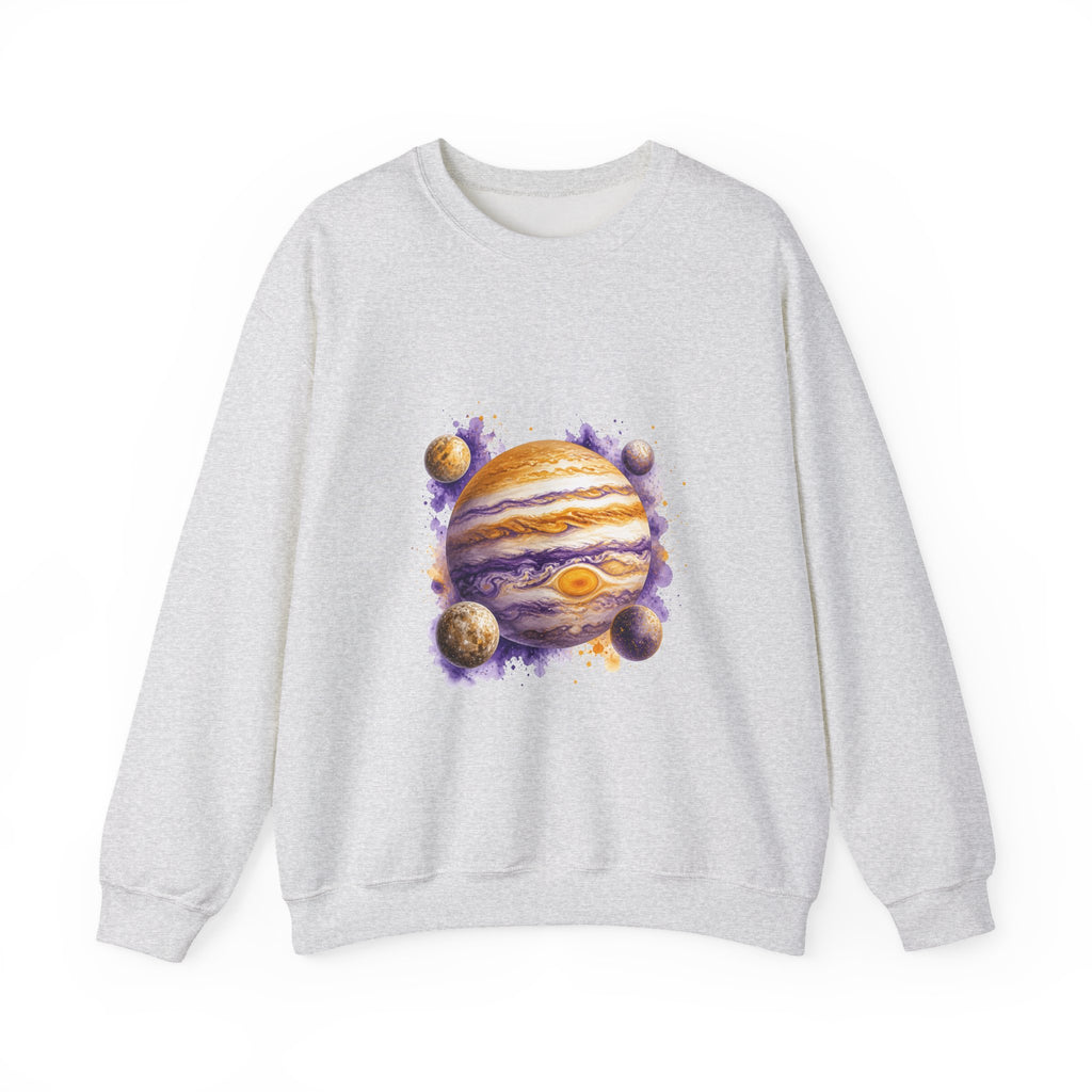 Matching Couple Sweatshirt - Saturn & Jupiter Matching Couple Comfort Colors Crew Watercolor Art His Hers Birthday Gift - Design B
