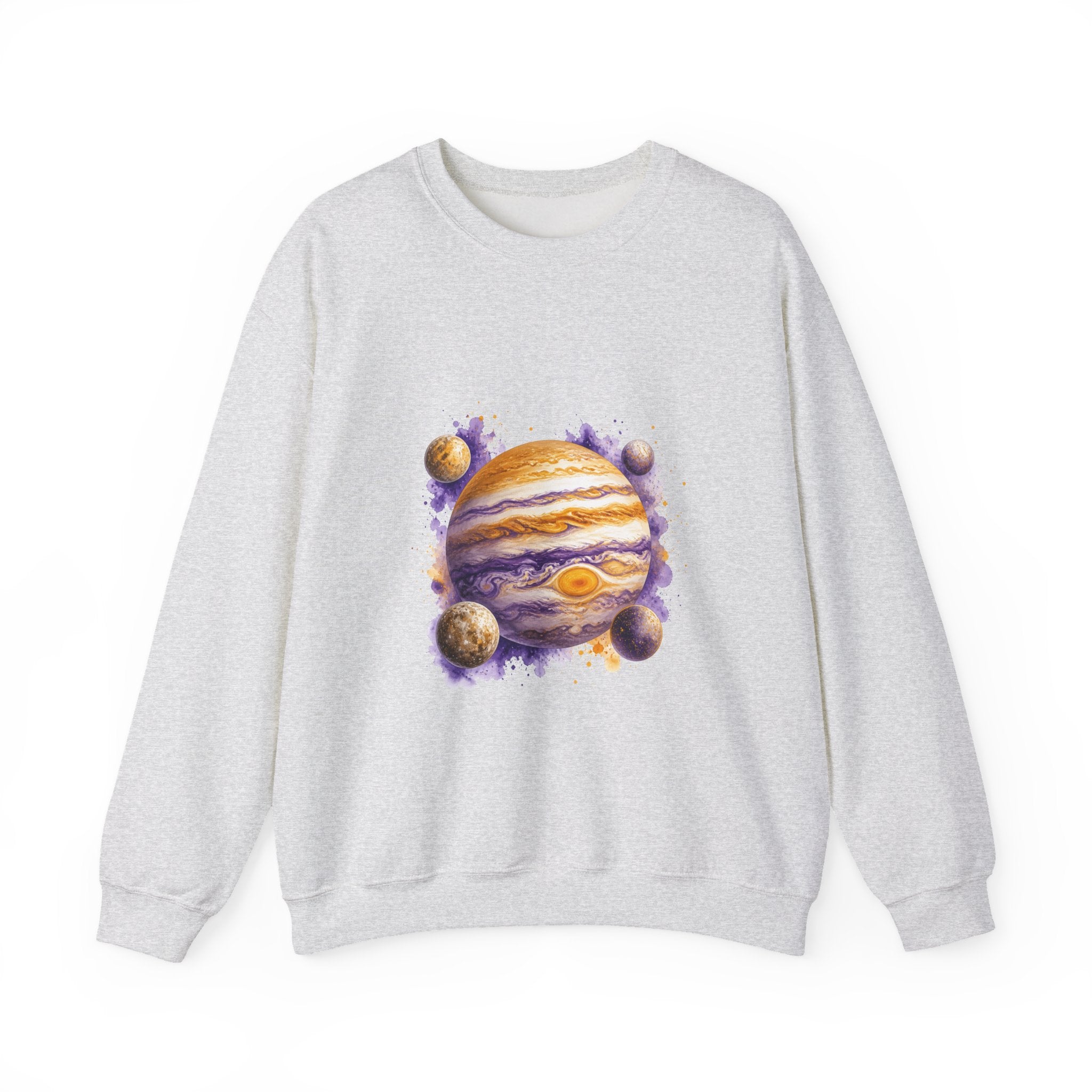 Matching Couple Sweatshirt - Saturn & Jupiter Matching Couple Comfort Colors Crew Watercolor Art His Hers Birthday Gift - Design B