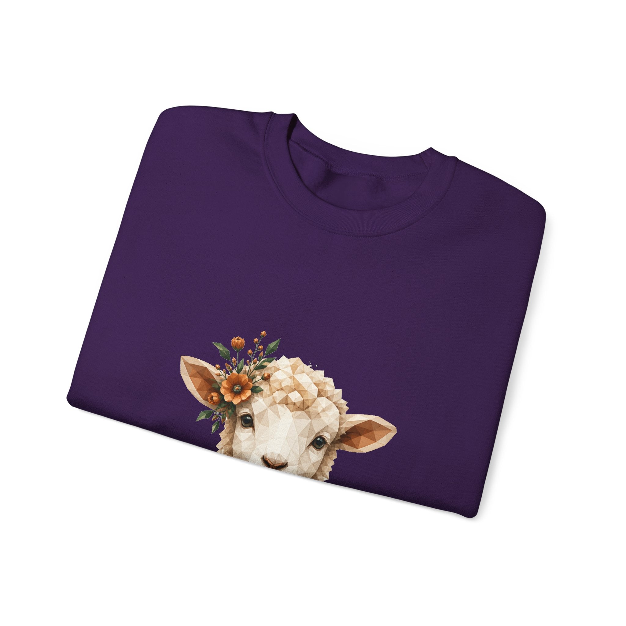 Matching Couple Sweatshirt - Lion & Lamb Matching Couple Comfort Colors Crew Geometric Art His Hers Love Gift - Design B