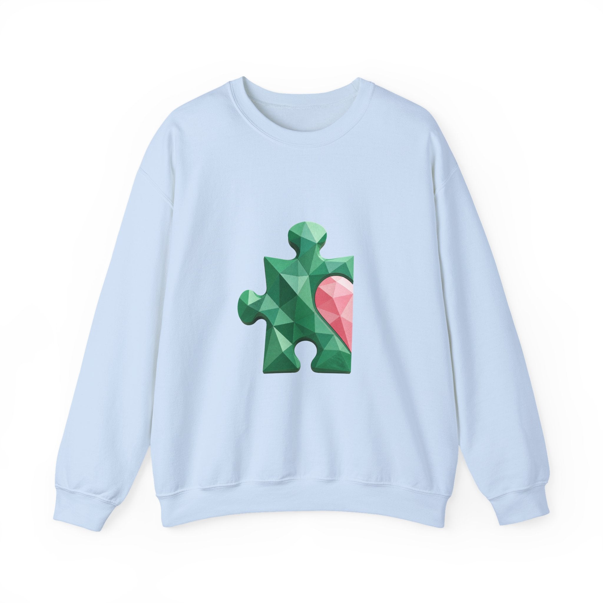 Matching Couple Sweatshirt - Puzzle Pieces Matching Couple Crewneck Sweatshirt Geometric Art His Hers Couple Gift - Design A