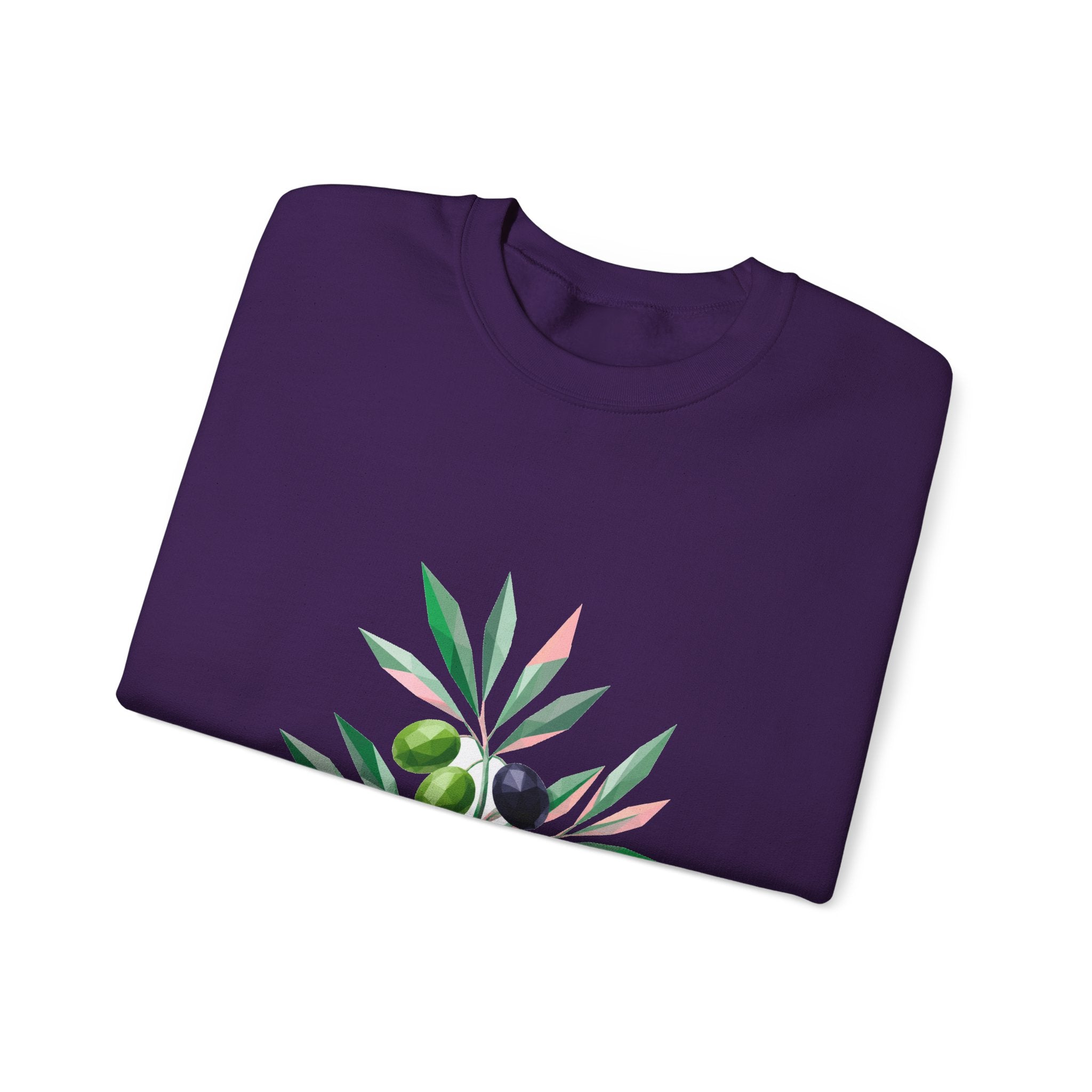 Matching Couple Sweatshirt - Olive Branch & Fig Matching Couple Comfort Colors Crew Geometric Art His Hers Love Gift - Design A