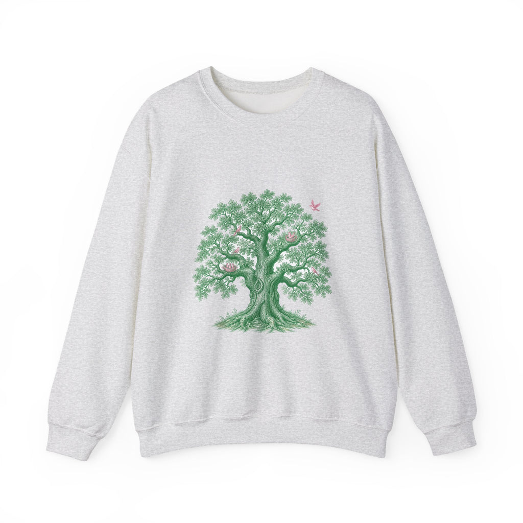 Matching Couple Sweatshirt - Ancient Oak & Deep Roots Matching Couple Crewneck Sweatshirt Vintage Art His Hers Wedding Gift - Design A