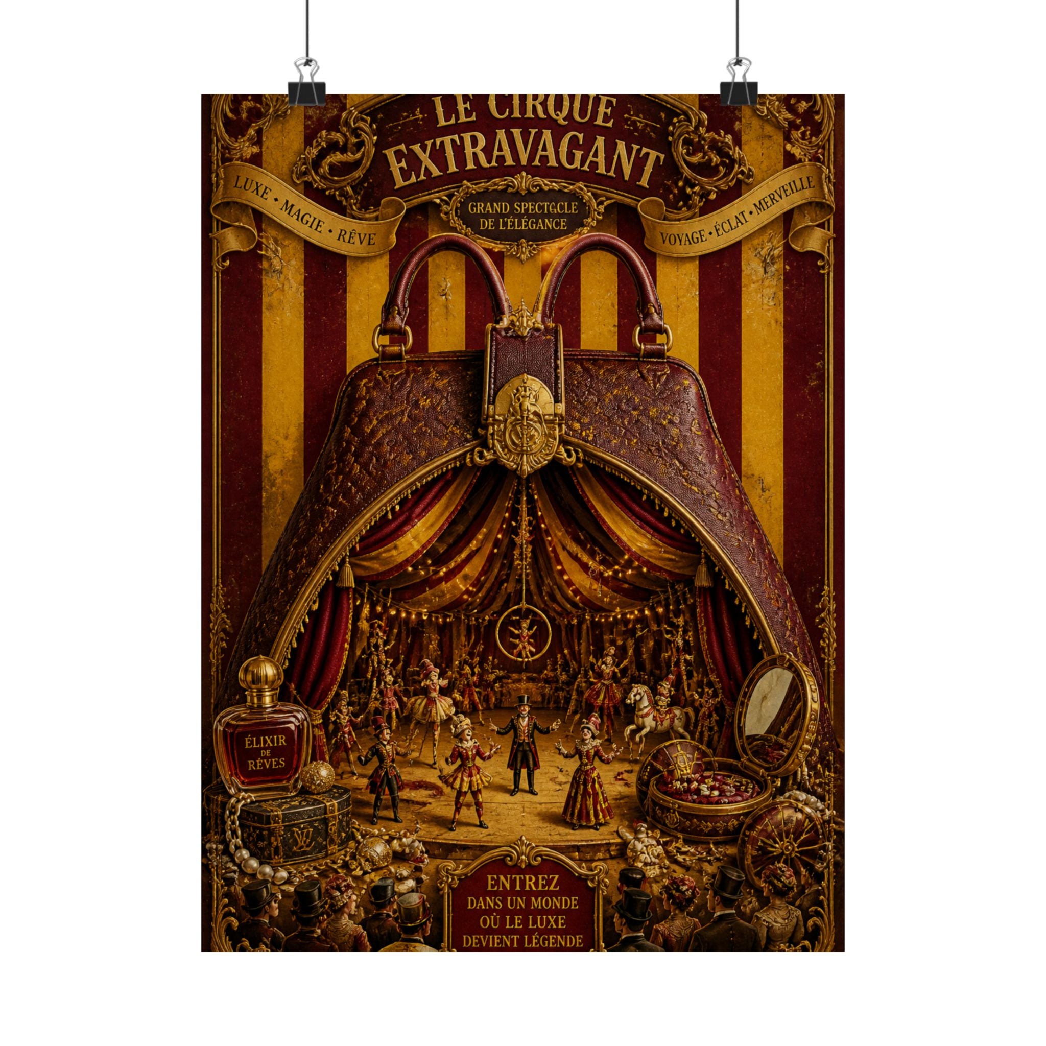 Handbag Big Top Wall Art Poster 24×36 Baroque Studio Decor Maximalist Print