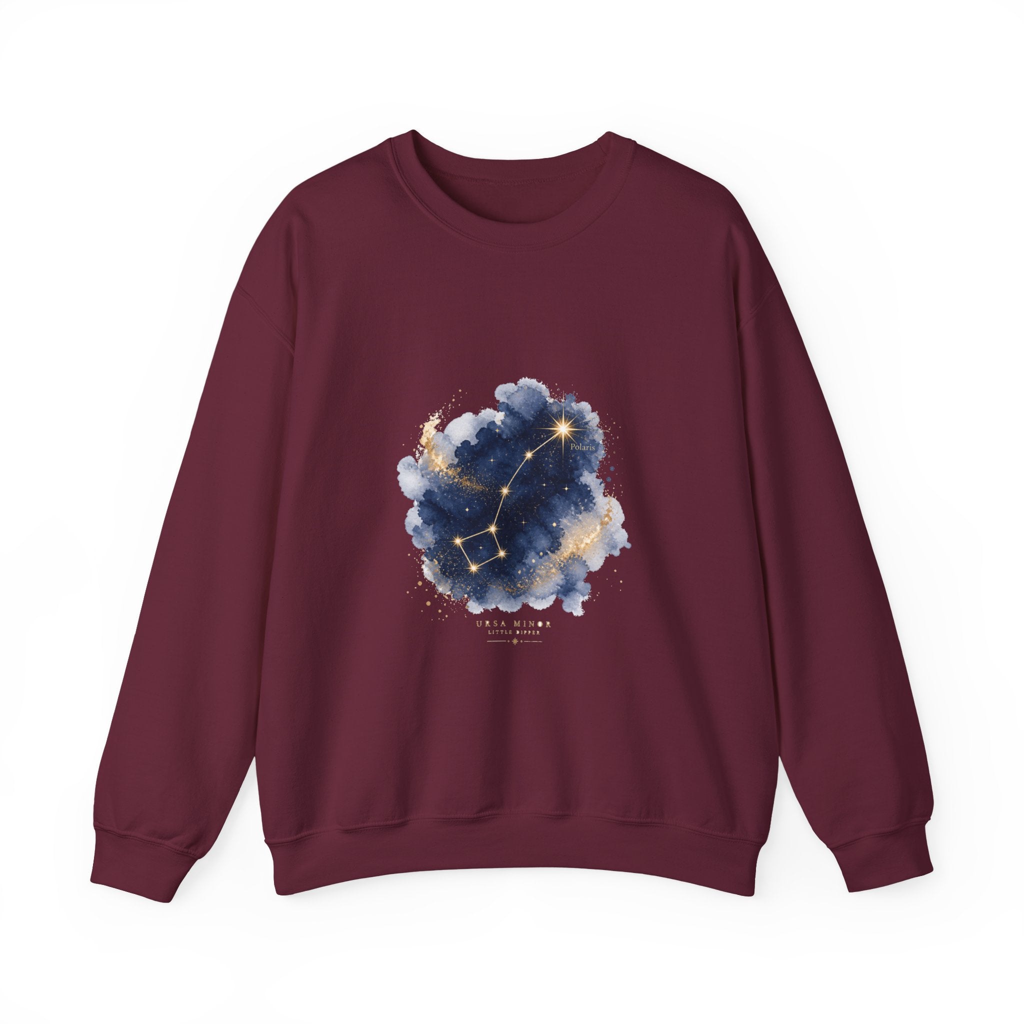 Matching Couple Sweatshirt - Big & Little Dipper Matching Couple Comfort Colors Crew Watercolor Art His Hers Birthday Gift - Design B