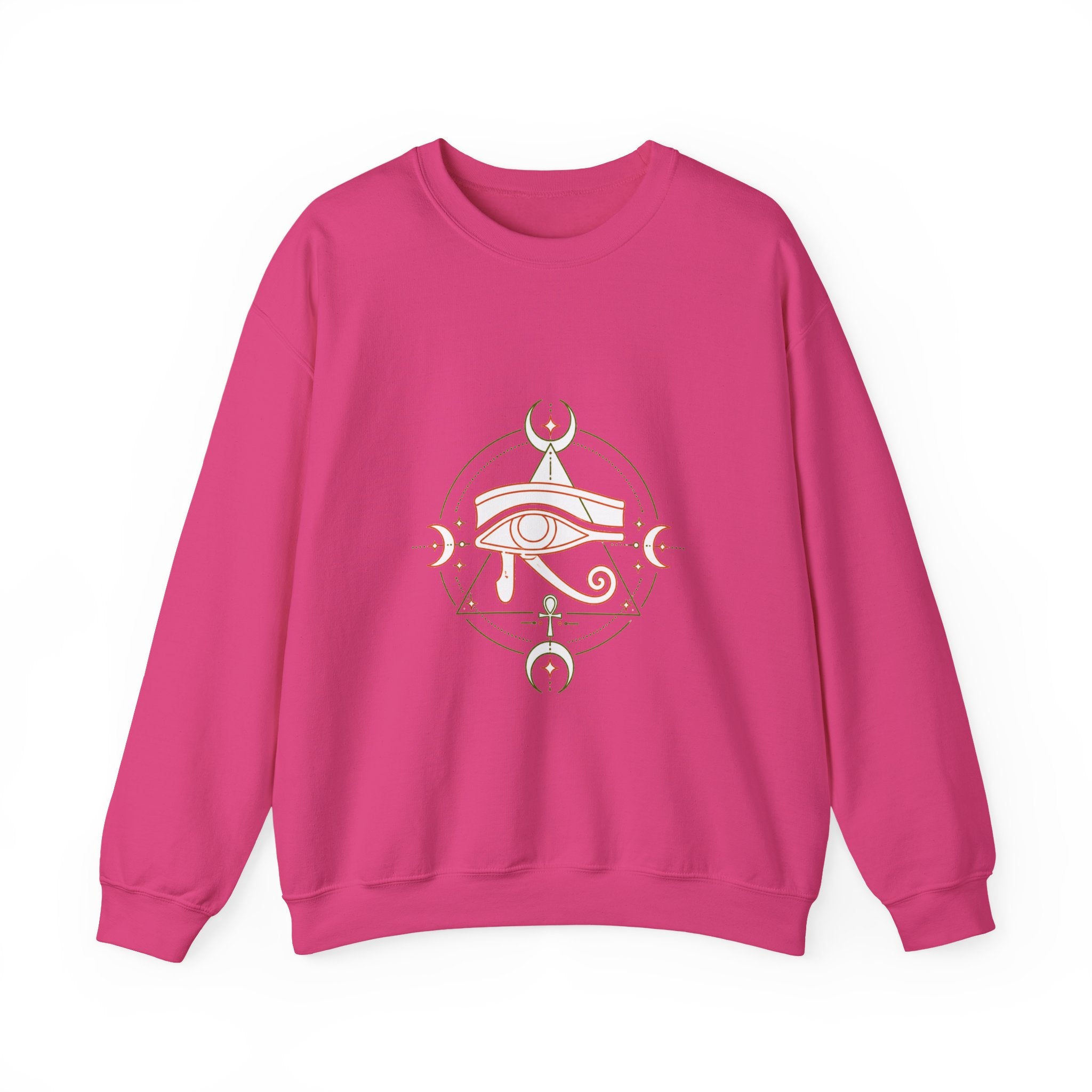 Matching Couple Sweatshirt - Eye of Ra & Horus Matching Couple Premium Fleece Sweatshirt Minimalist Art His Hers Christmas Gift - Design B