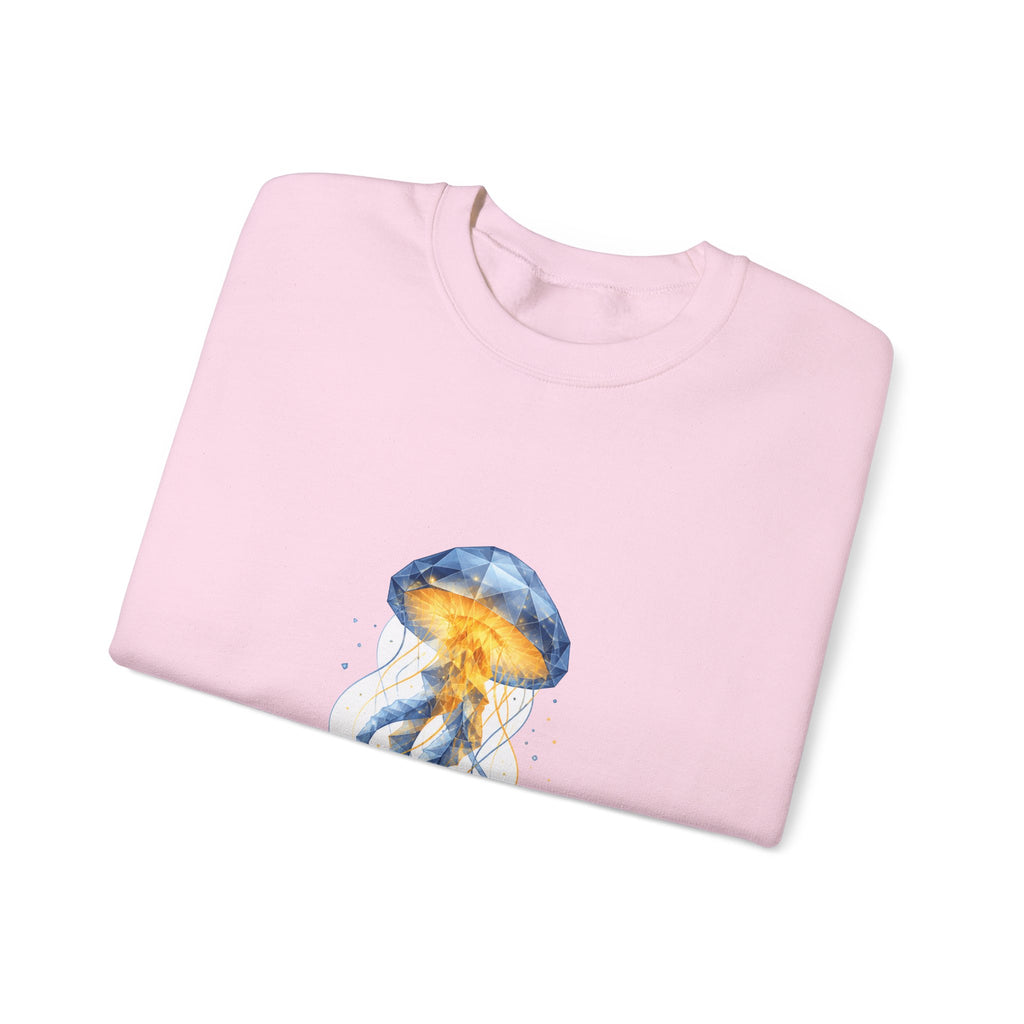 Matching Couple Sweatshirt - Octopus & Jellyfish Matching Couple Comfort Colors Crew Geometric Art His Hers Love Gift - Design B
