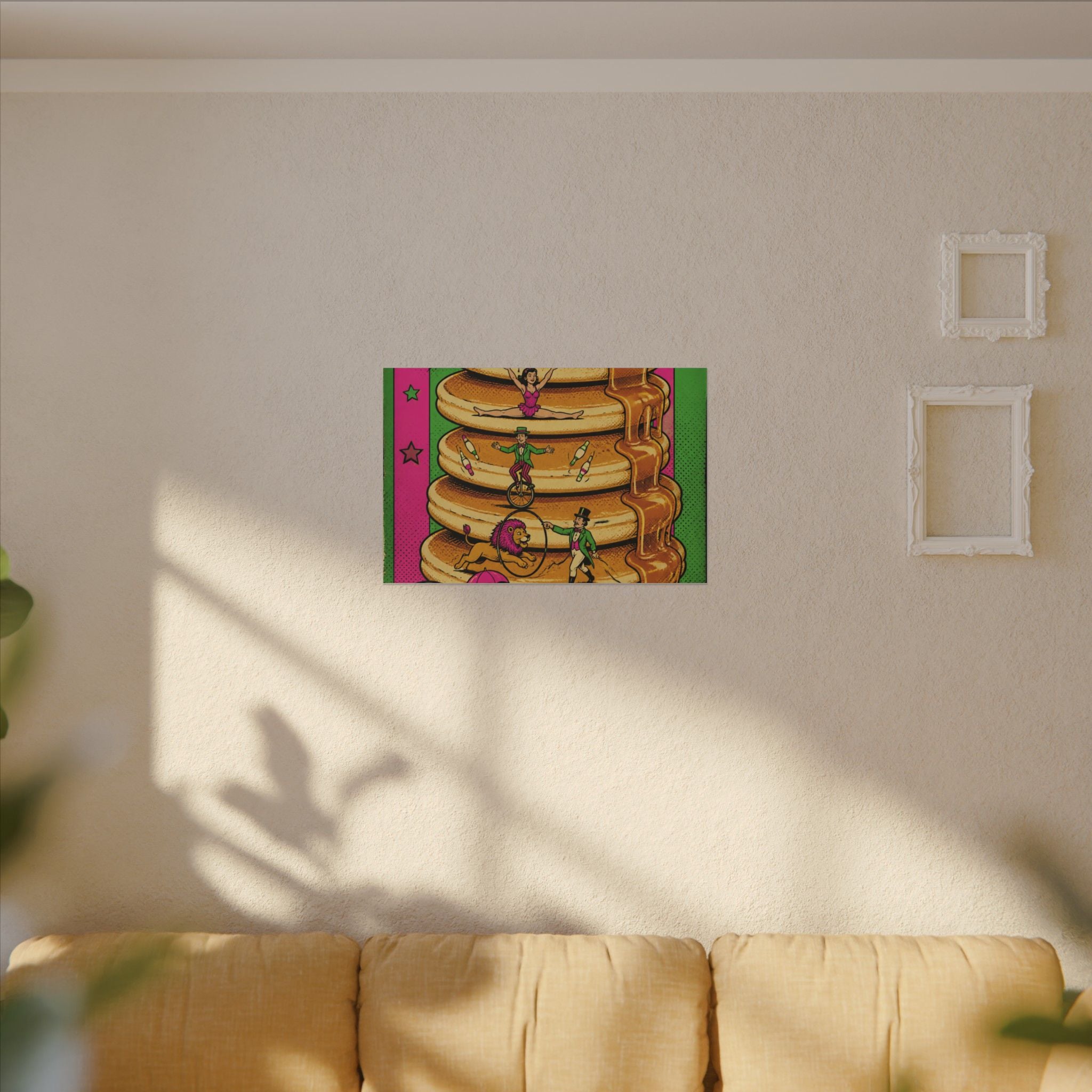 Pancake Stack Platform Wall Art Canvas 24×36 Pop Art Restaurant Decor Maximalist Print