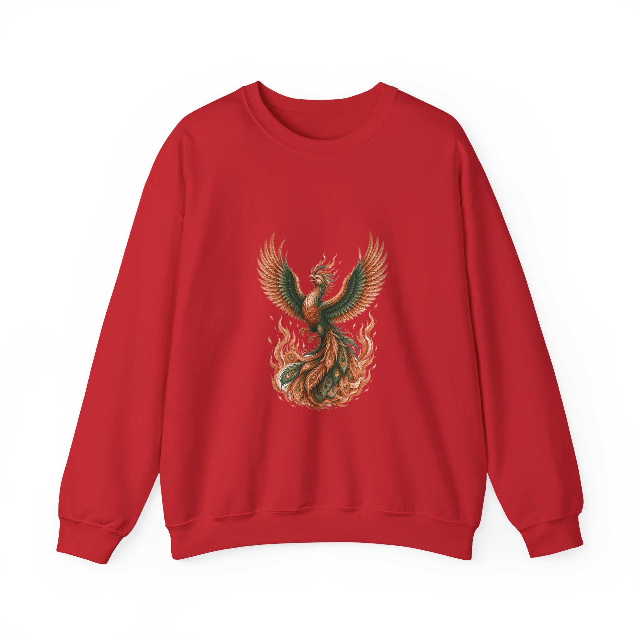 Matching Couple Sweatshirt - Dragon & Phoenix Matching Couple Comfort Colors Crew Hand-Drawn Art His Hers Anniversary Gift - Design B