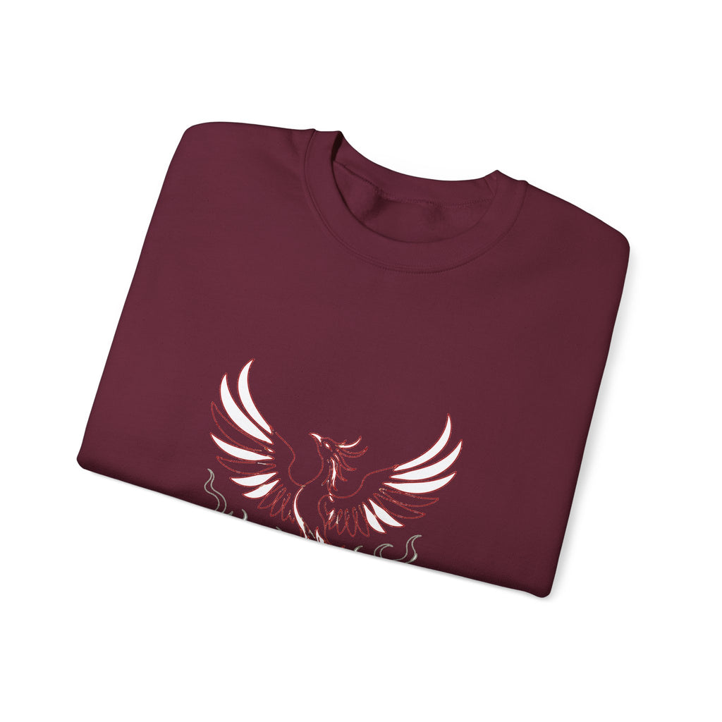 Matching Couple Sweatshirt - Dragon & Phoenix Matching Couple Crewneck Sweatshirt Minimalist Art His Hers Valentine Gift - Design B