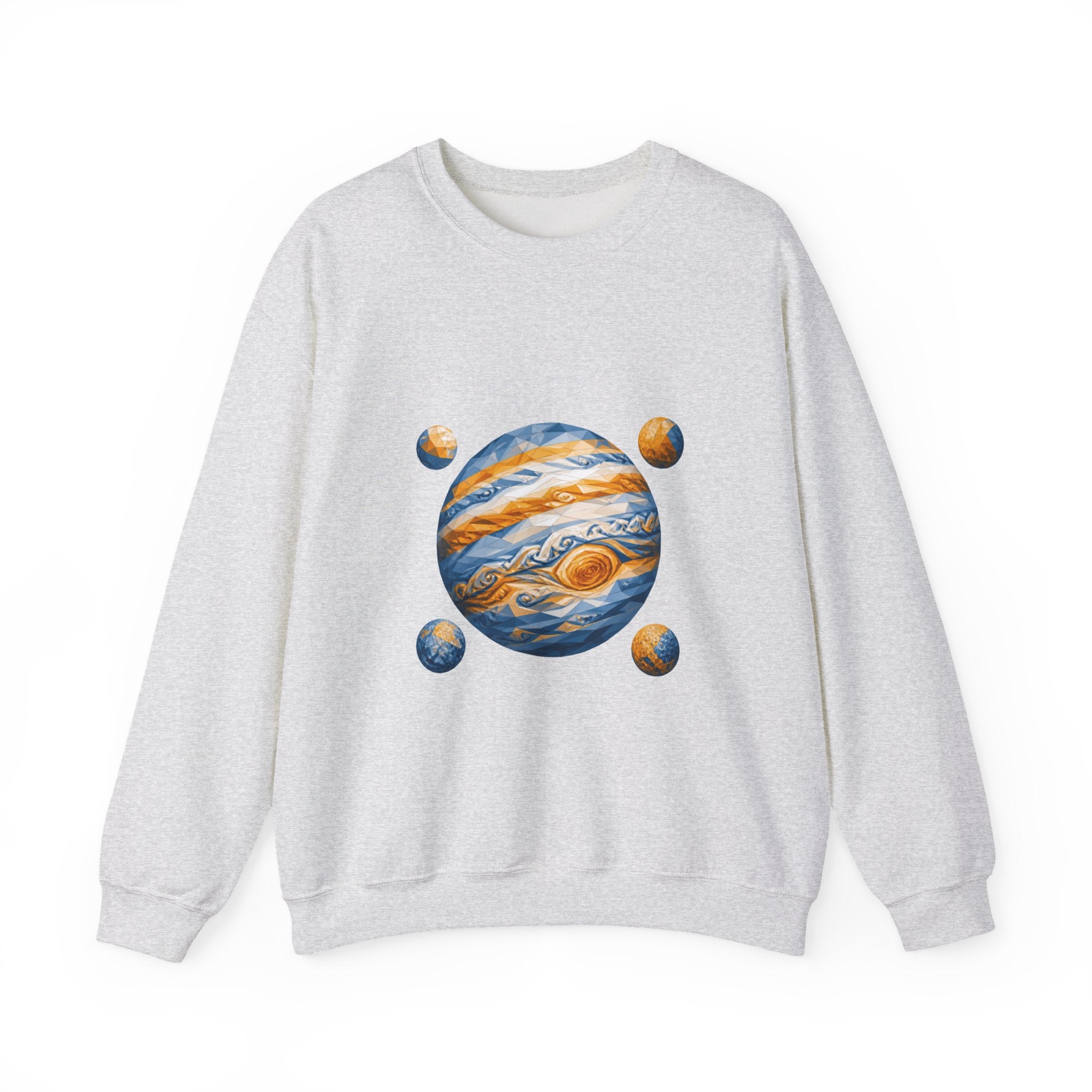 Matching Couple Sweatshirt - Saturn & Jupiter Matching Couple Comfort Colors Crew Geometric Art His Hers Love Gift - Design B