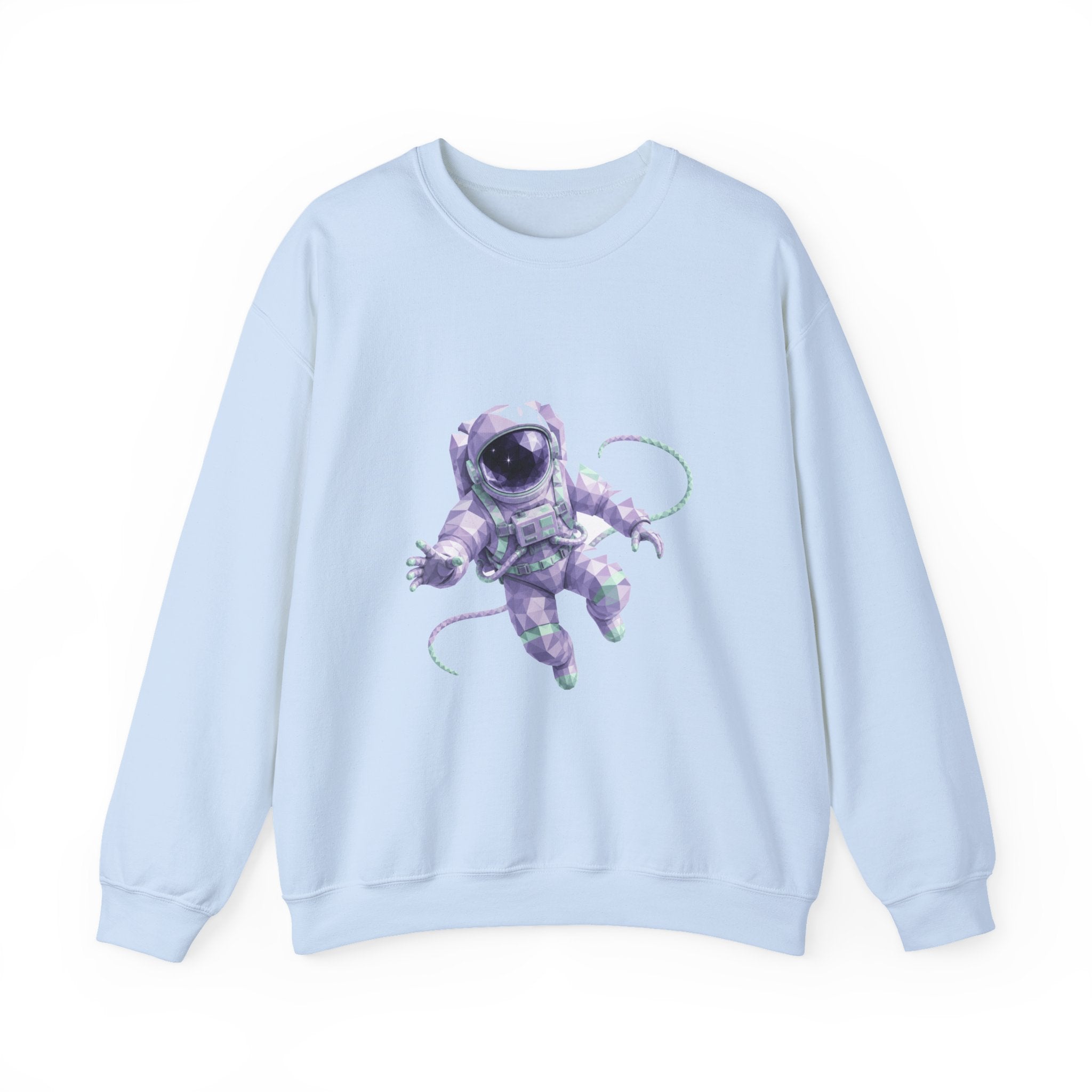 Matching Couple Sweatshirt - Astronaut & Planet Matching Couple Crewneck Sweatshirt Geometric Art His Hers Couple Gift - Design A