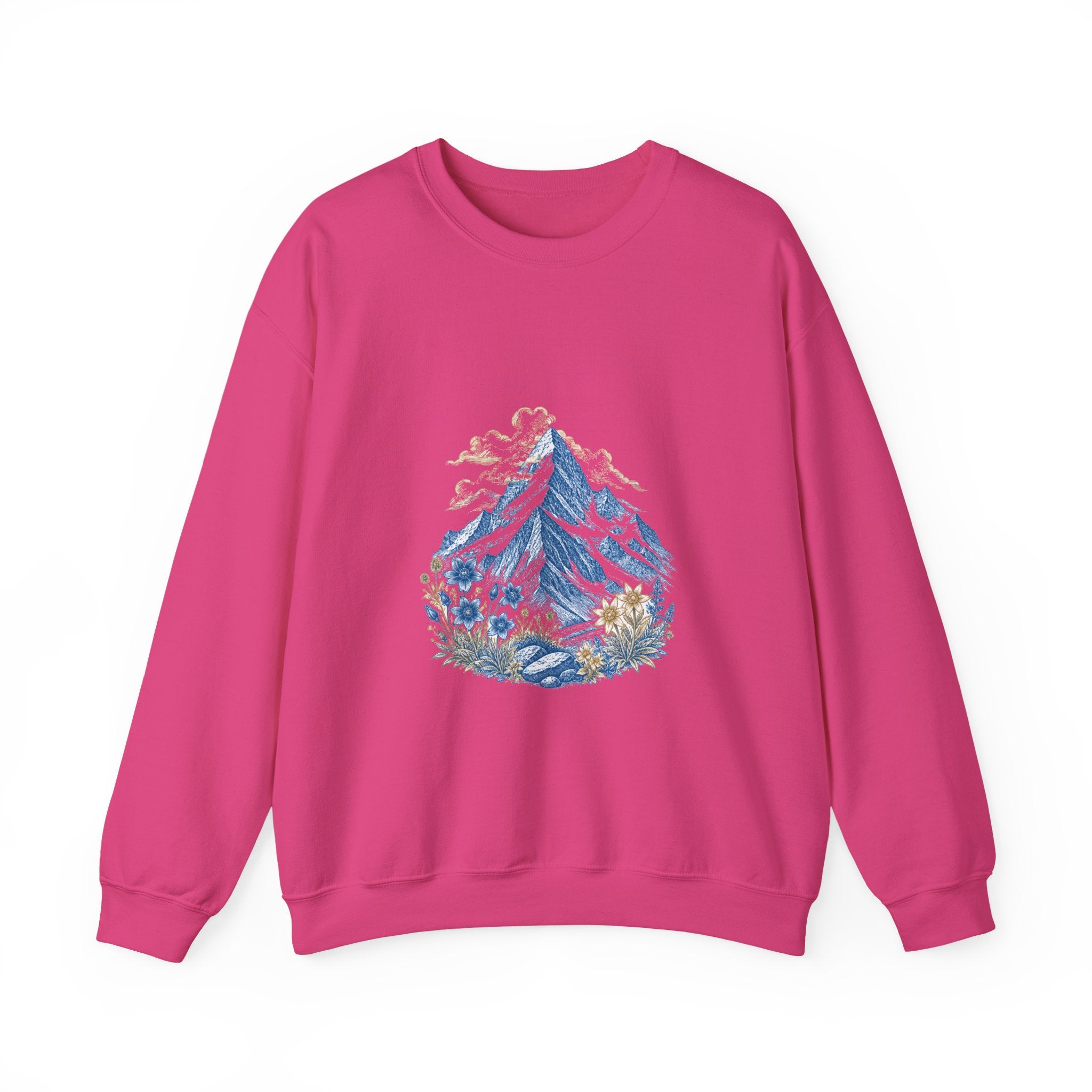 Matching Couple Sweatshirt - Mountain & Ocean Matching Couple Comfort Colors Crew Vintage Art His Hers Honeymoon Gift - Design A