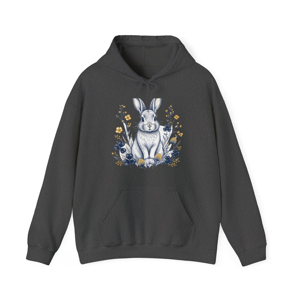 Matching Couple Sweatshirt - Fox & Rabbit Matching Couple Hooded Sweatshirt Hand-Drawn Art His Hers Best Friend Gift - Design B