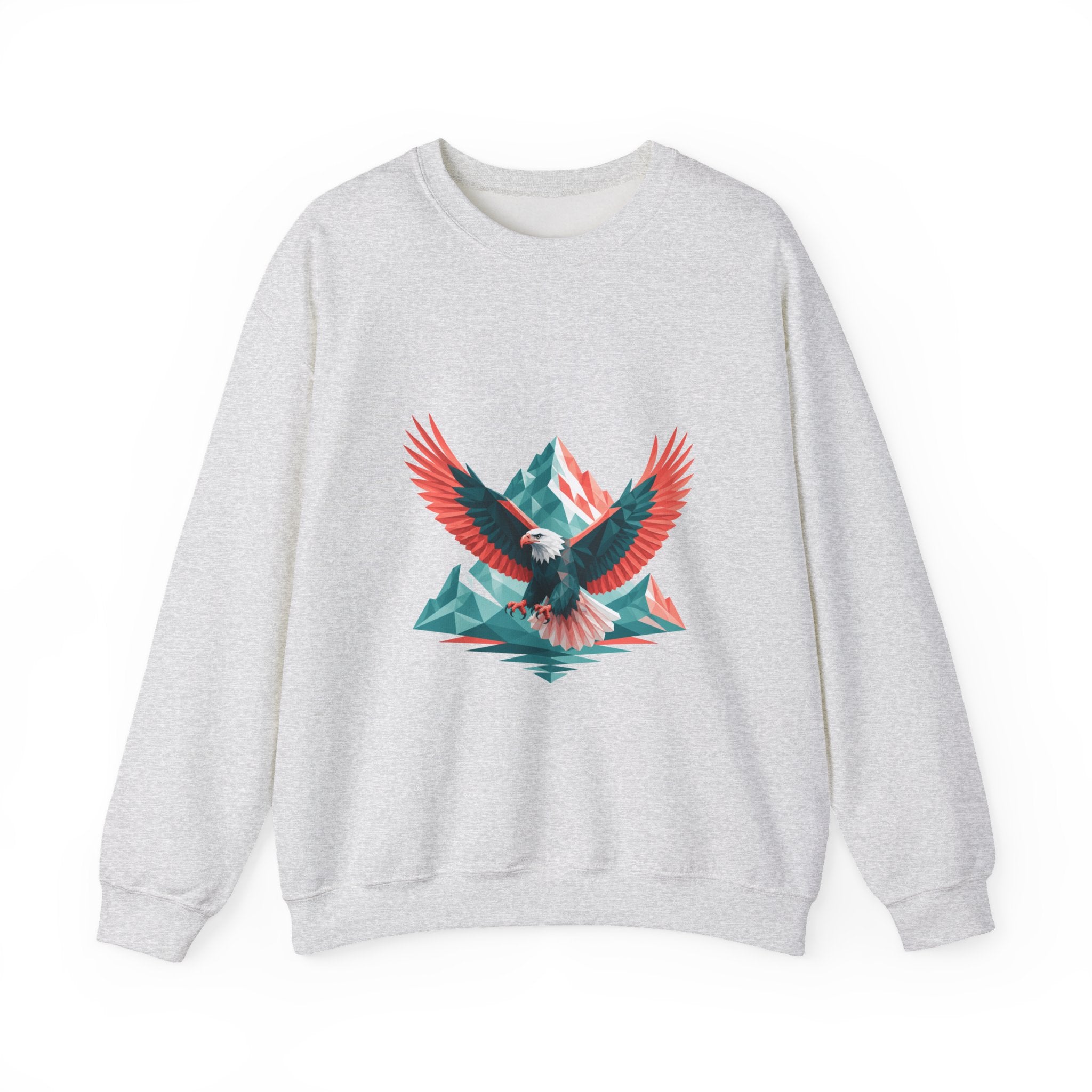 Matching Couple Sweatshirt - Eagle & Whale Matching Couple Comfort Colors Crew Geometric Art His Hers Love Gift - Design A