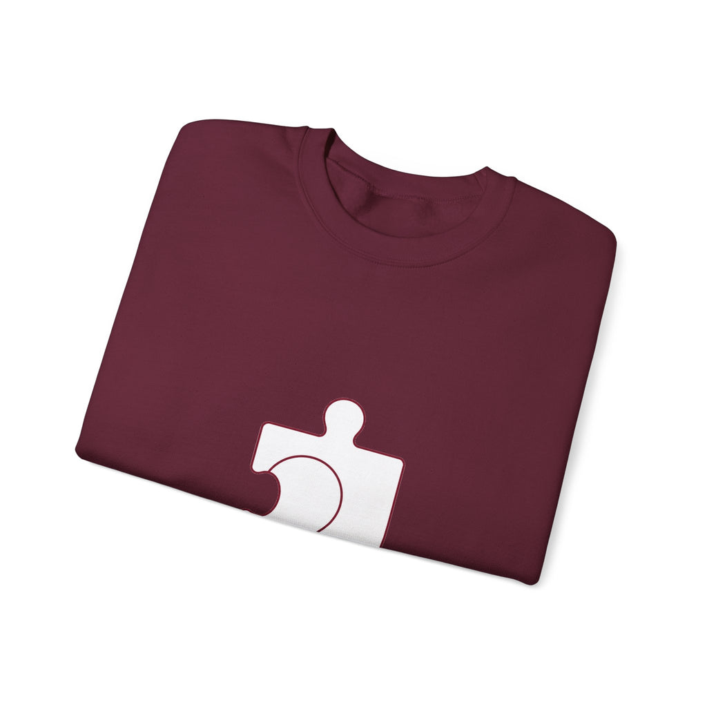 Matching Couple Sweatshirt - Puzzle Pieces Matching Couple Premium Fleece Sweatshirt Minimalist Art His Hers Christmas Gift - Design B