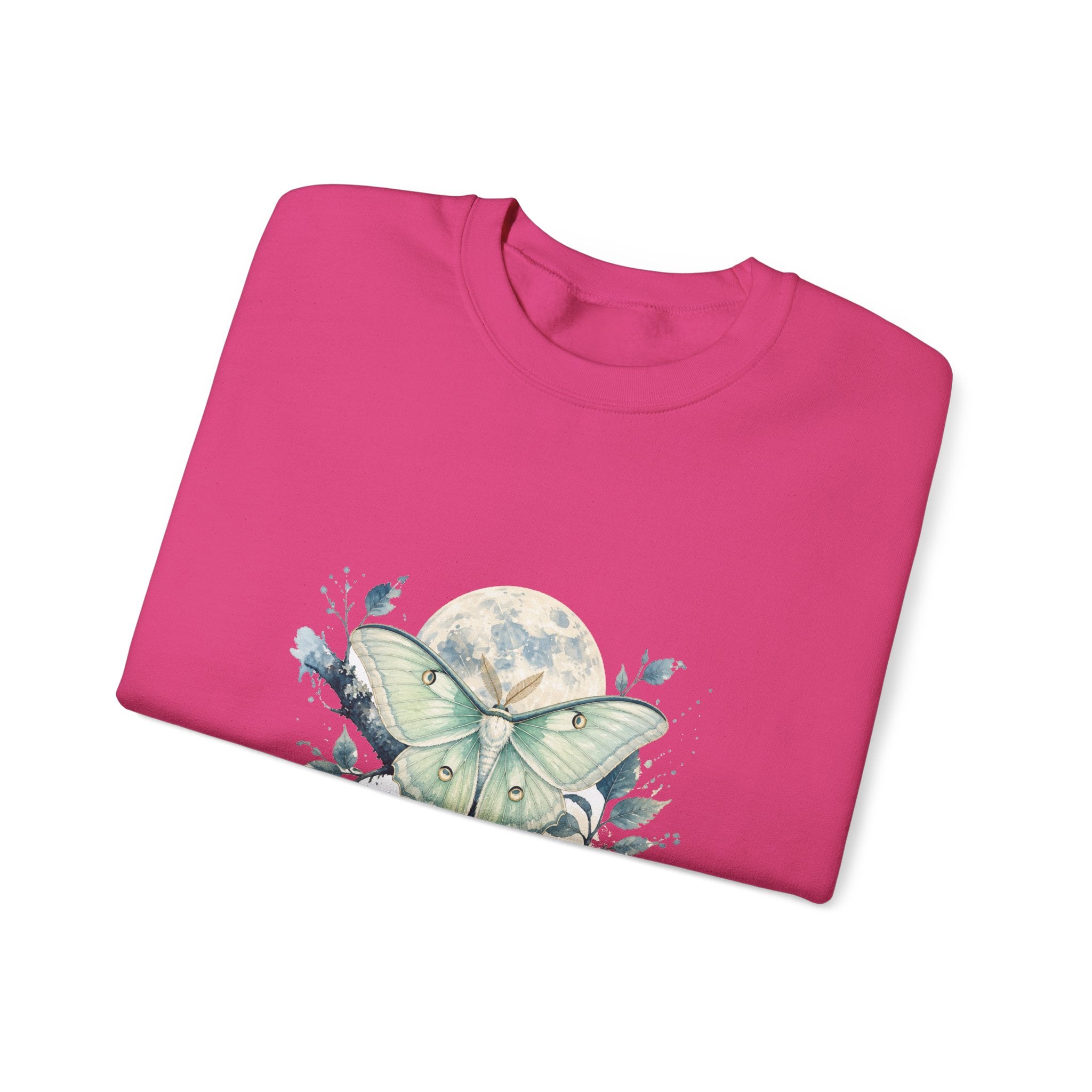 Matching Couple Sweatshirt - Butterfly & Moth Matching Couple Comfort Colors Crew Watercolor Art His Hers Birthday Gift - Design B