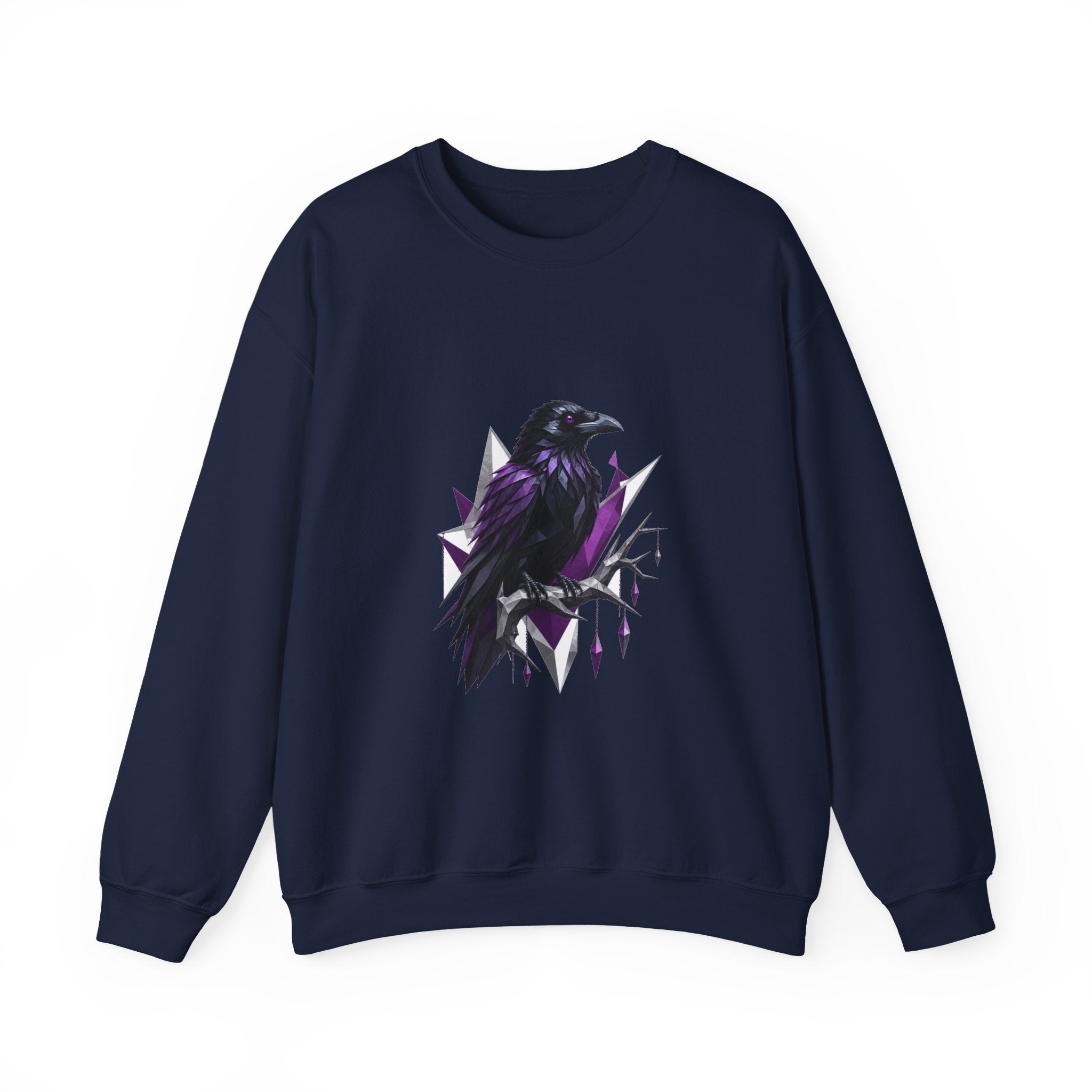 Matching Couple Sweatshirt - Raven & Swan Matching Couple Premium Fleece Sweatshirt Geometric Art His Hers Love Gift - Design A