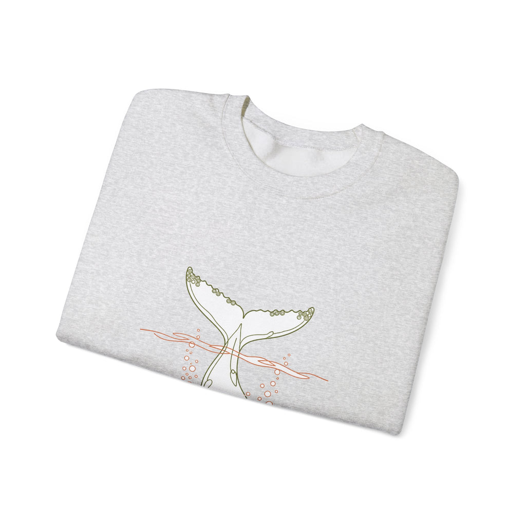 Matching Couple Sweatshirt - Eagle & Whale Matching Couple Premium Fleece Sweatshirt Minimalist Art His Hers Christmas Gift - Design B