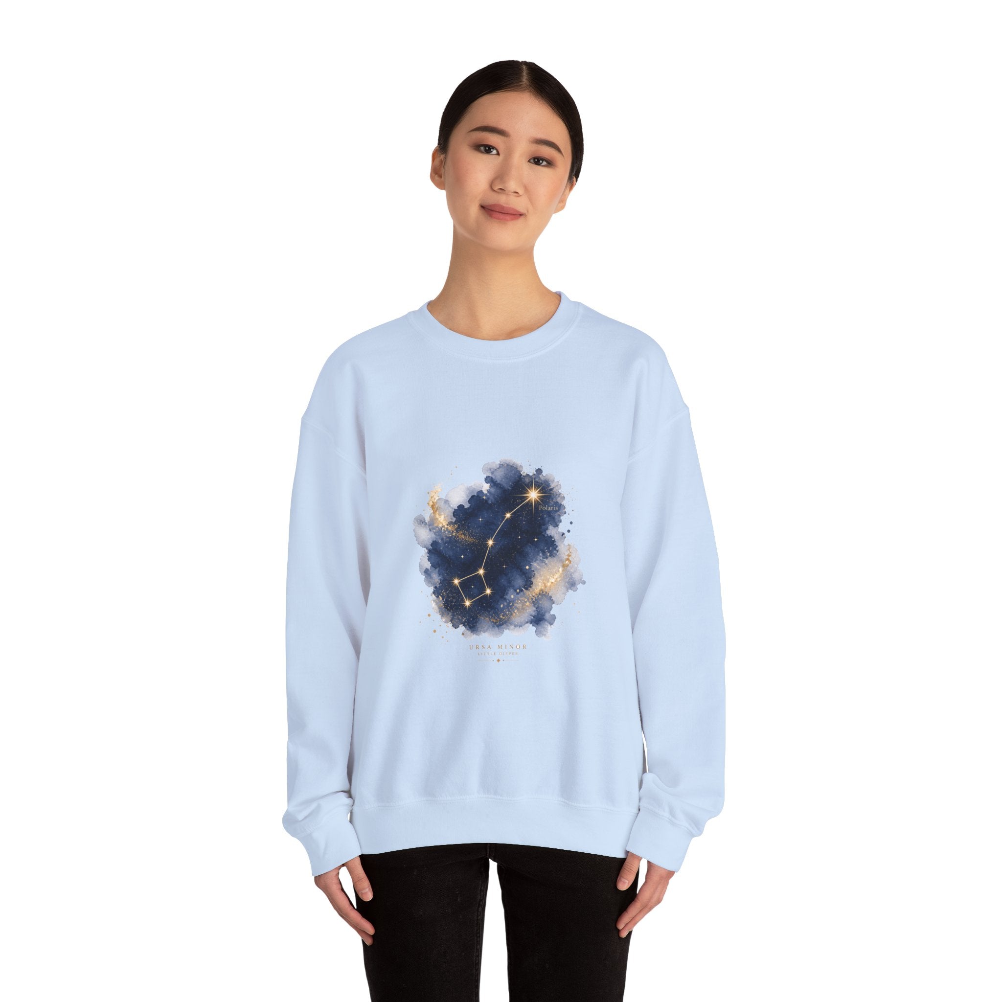 Matching Couple Sweatshirt - Big & Little Dipper Matching Couple Comfort Colors Crew Watercolor Art His Hers Birthday Gift - Design B