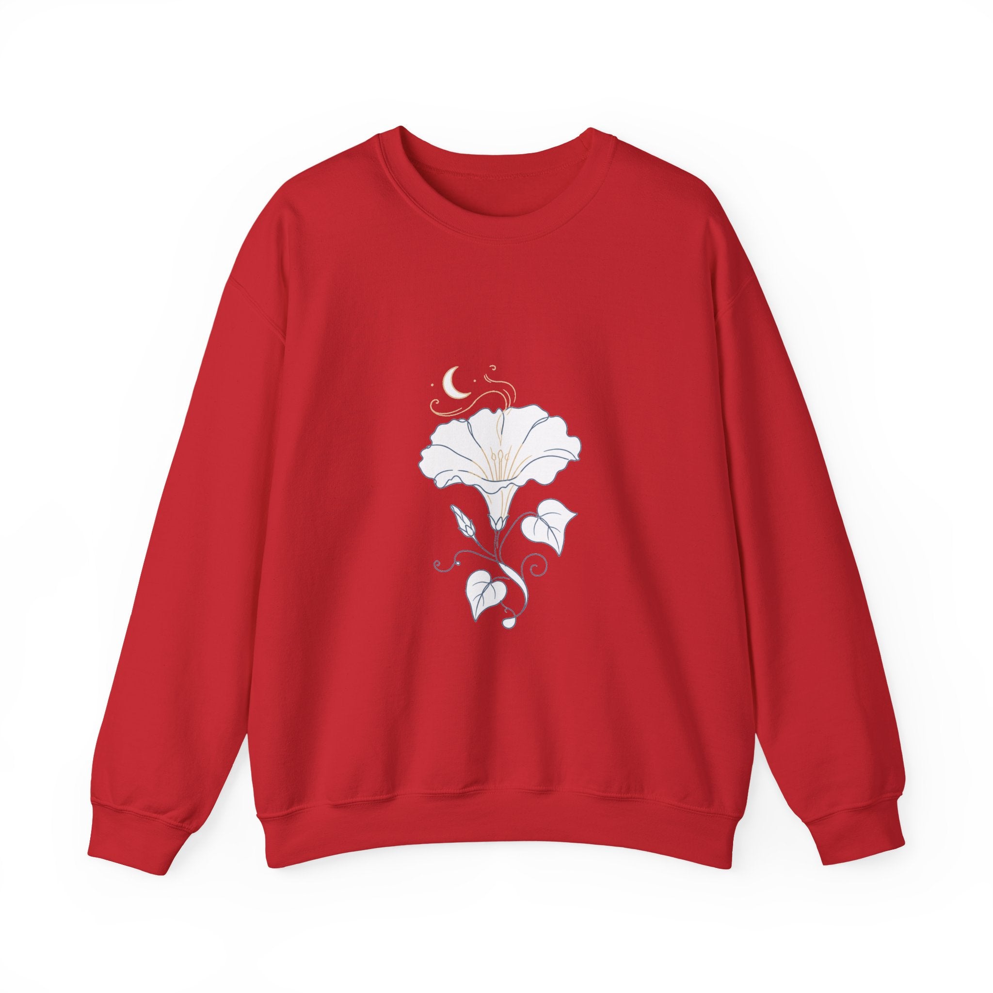 Matching Couple Sweatshirt - Sunflower & Moonflower Matching Couple Premium Fleece Sweatshirt Minimalist Art His Hers Christmas Gift - Design B
