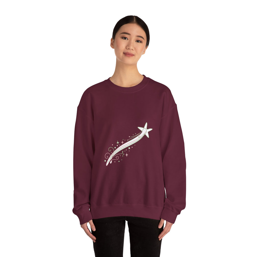 Matching Couple Sweatshirt - Shooting Star & North Star Matching Couple Premium Fleece Sweatshirt Minimalist Art His Hers Christmas Gift - Design A