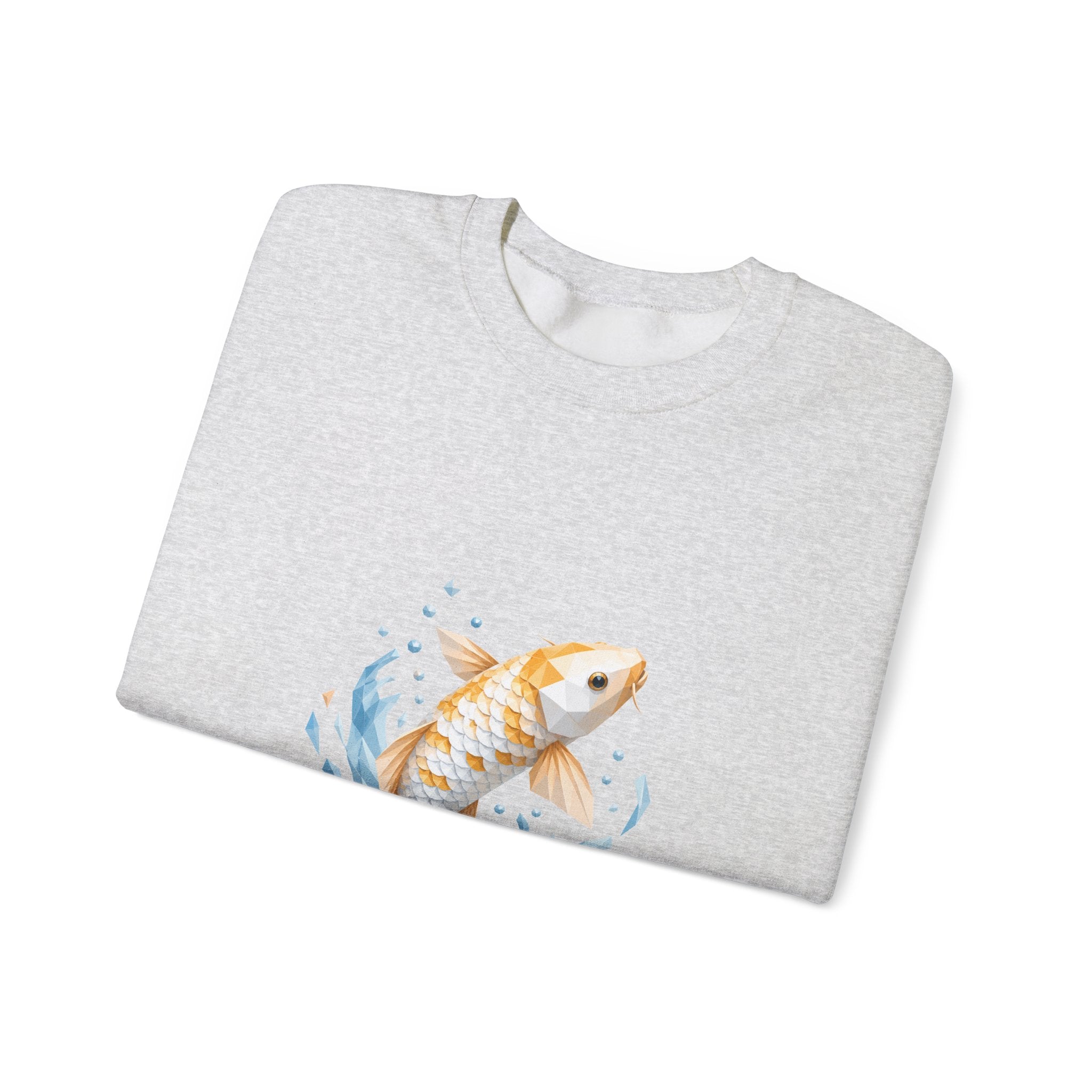 Matching Couple Sweatshirt - Koi Fish Yin Yang Matching Couple Premium Fleece Sweatshirt Geometric Art His Hers Love Gift - Design A